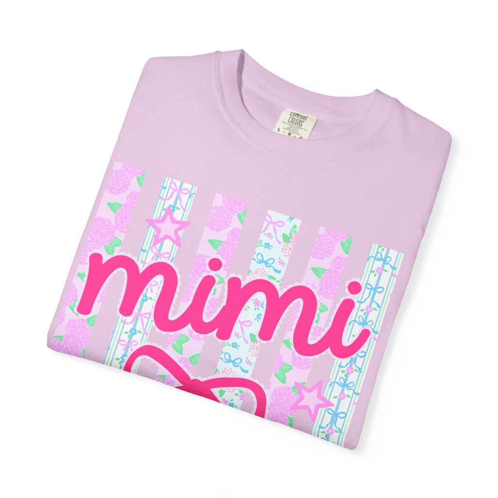 Mimi Pink Bow T-Shirt — Cute Pastel Stars & Stripes Graphic Tee