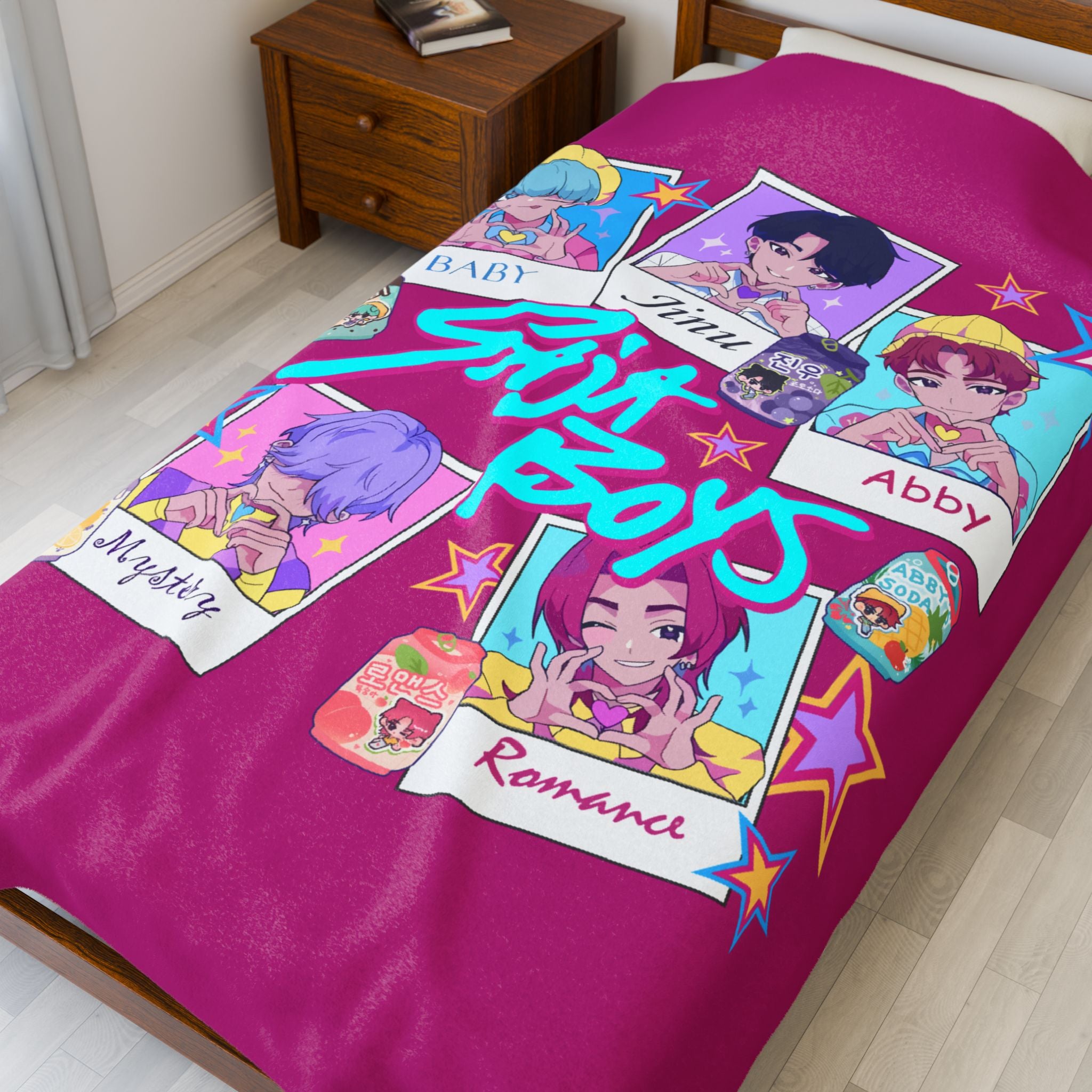 Plush K Pop Blanket - Saja Boys Design