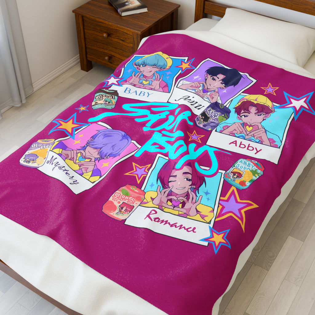 Plush K Pop Blanket - Saja Boys Design