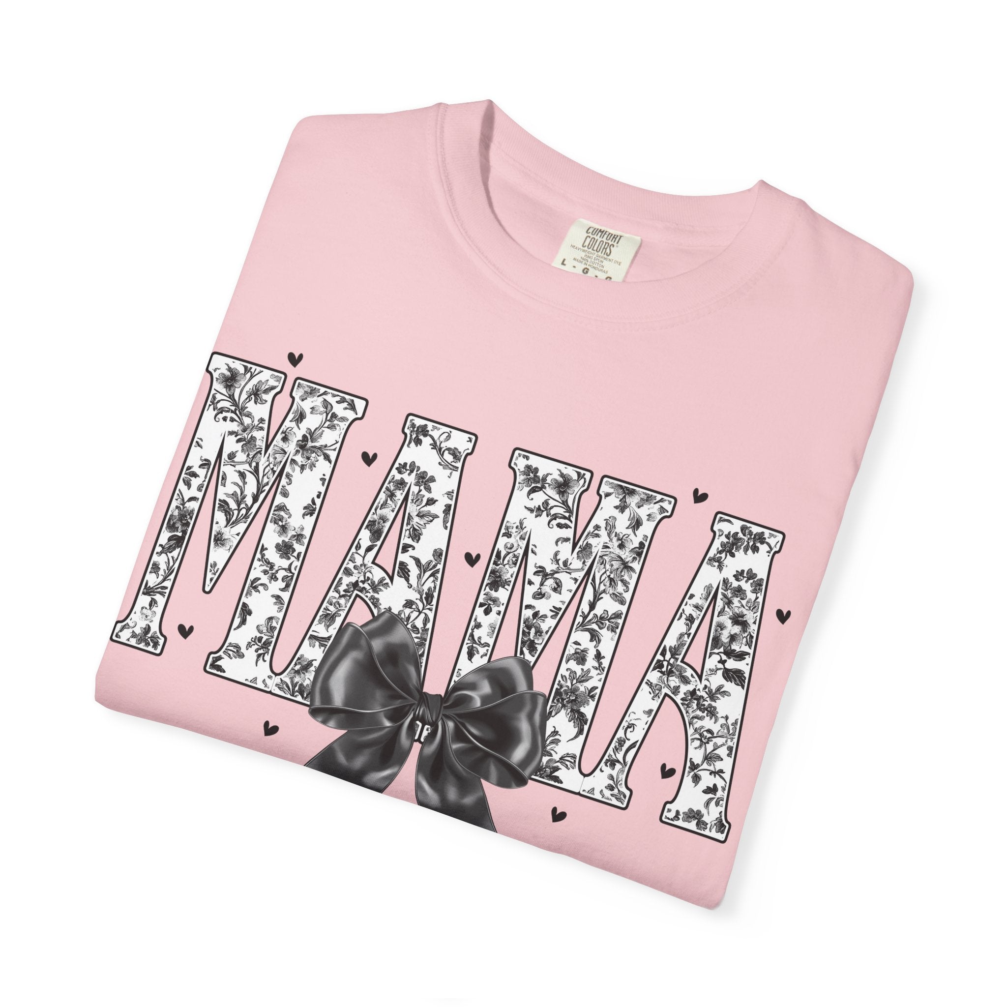 Comfort colors Mama Floral Script T‑Shirt