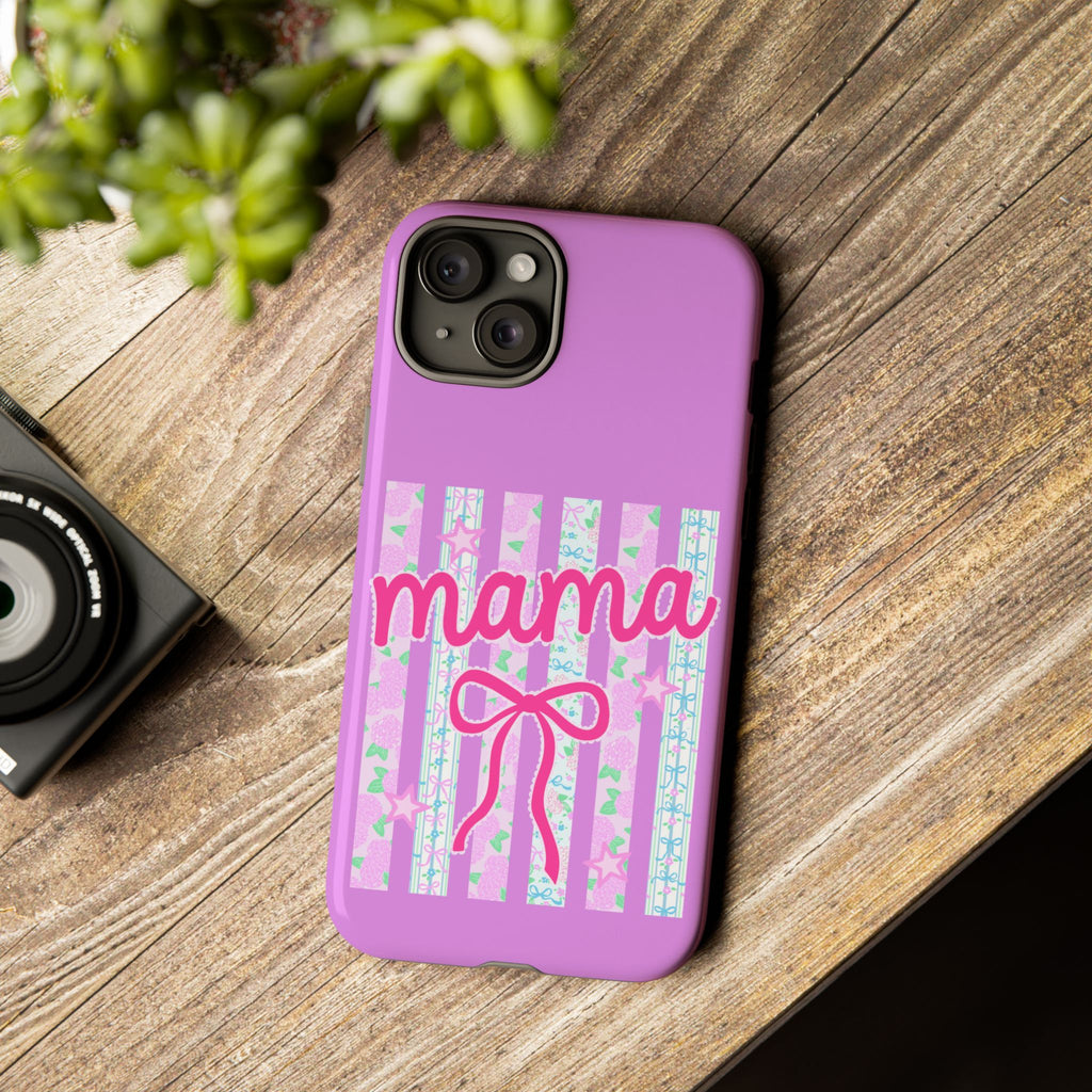 Mama Script Bow phone case