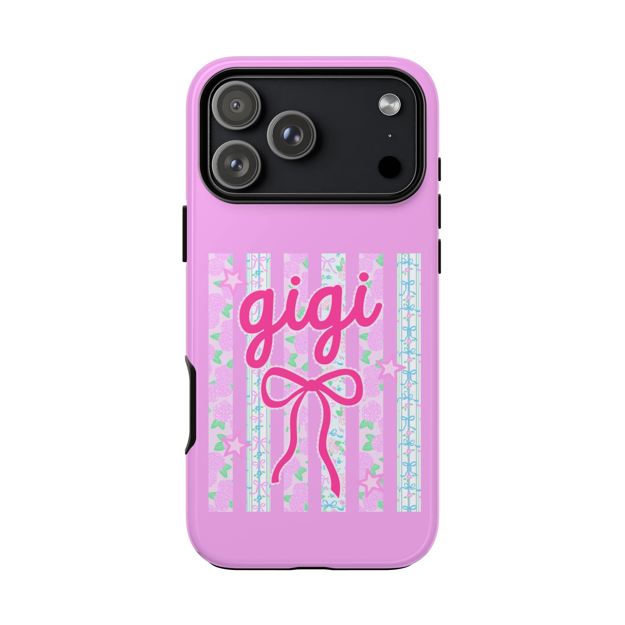 Gigi Pink Floral Bow Tough Phone Case