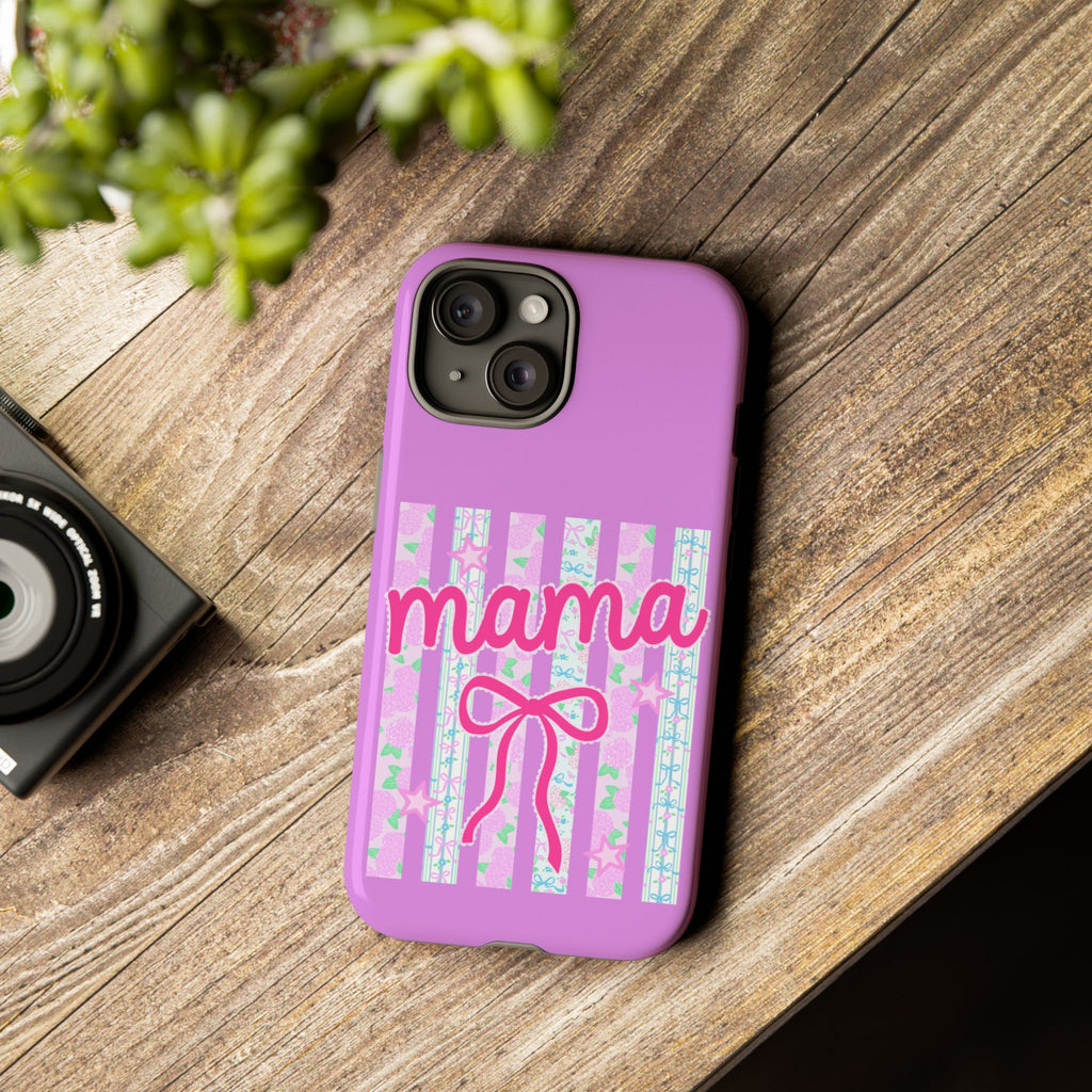 Mama Script Bow phone case