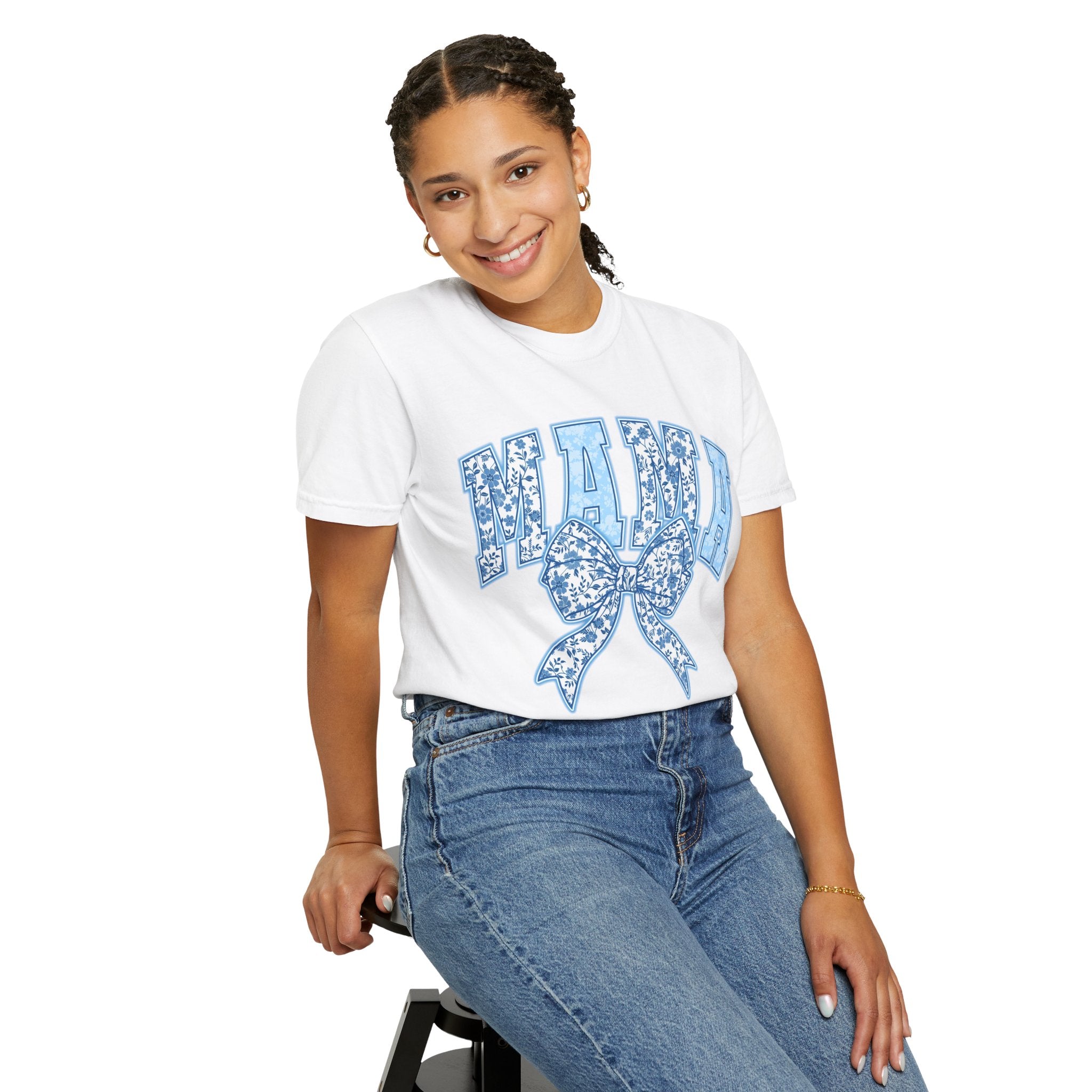 Comfort colors Mama Blue Tshirt