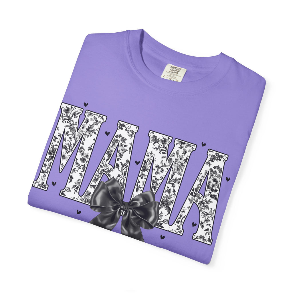 Comfort colors Mama Floral Script T‑Shirt