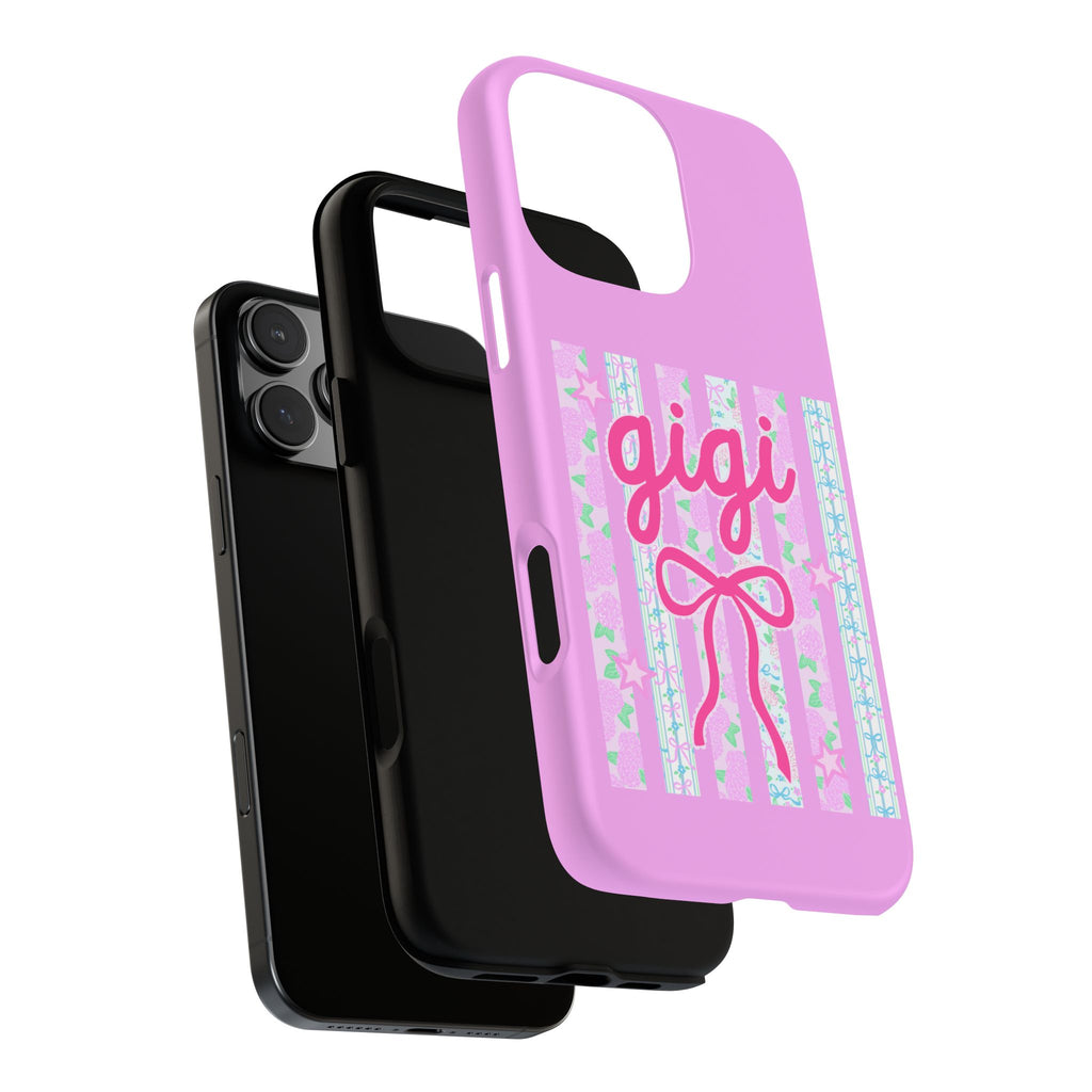 Gigi Pink Floral Bow Tough Phone Case