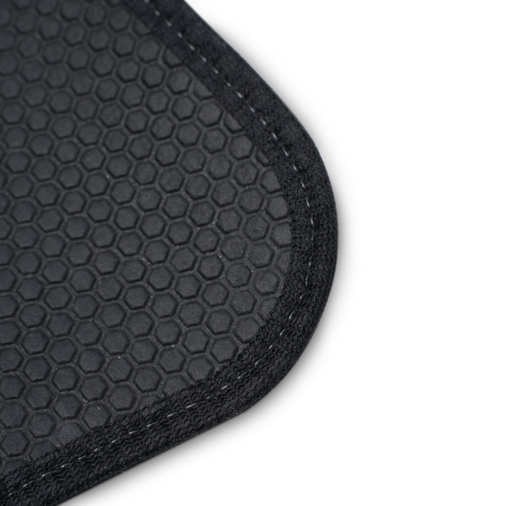 Salty Soul car floor mat | purple green striped graphic