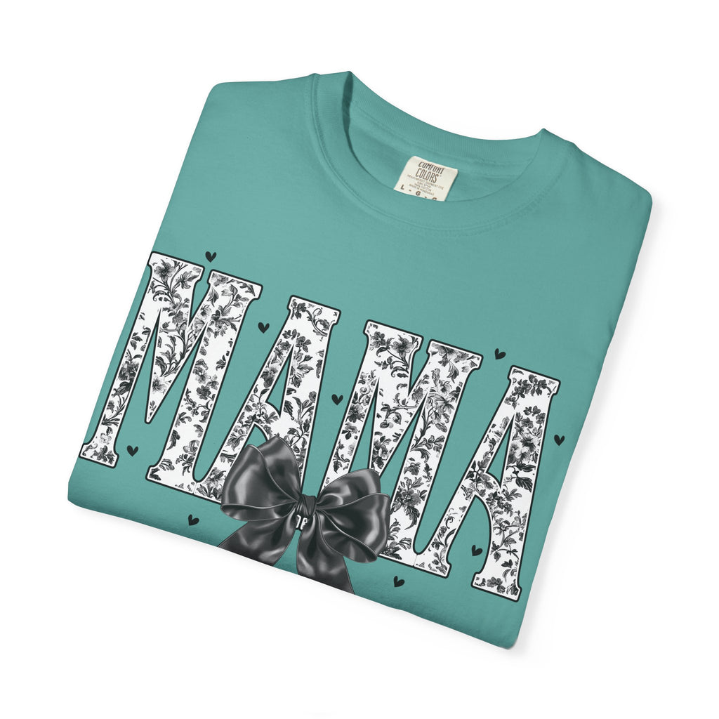 Comfort colors Mama Floral Script T‑Shirt