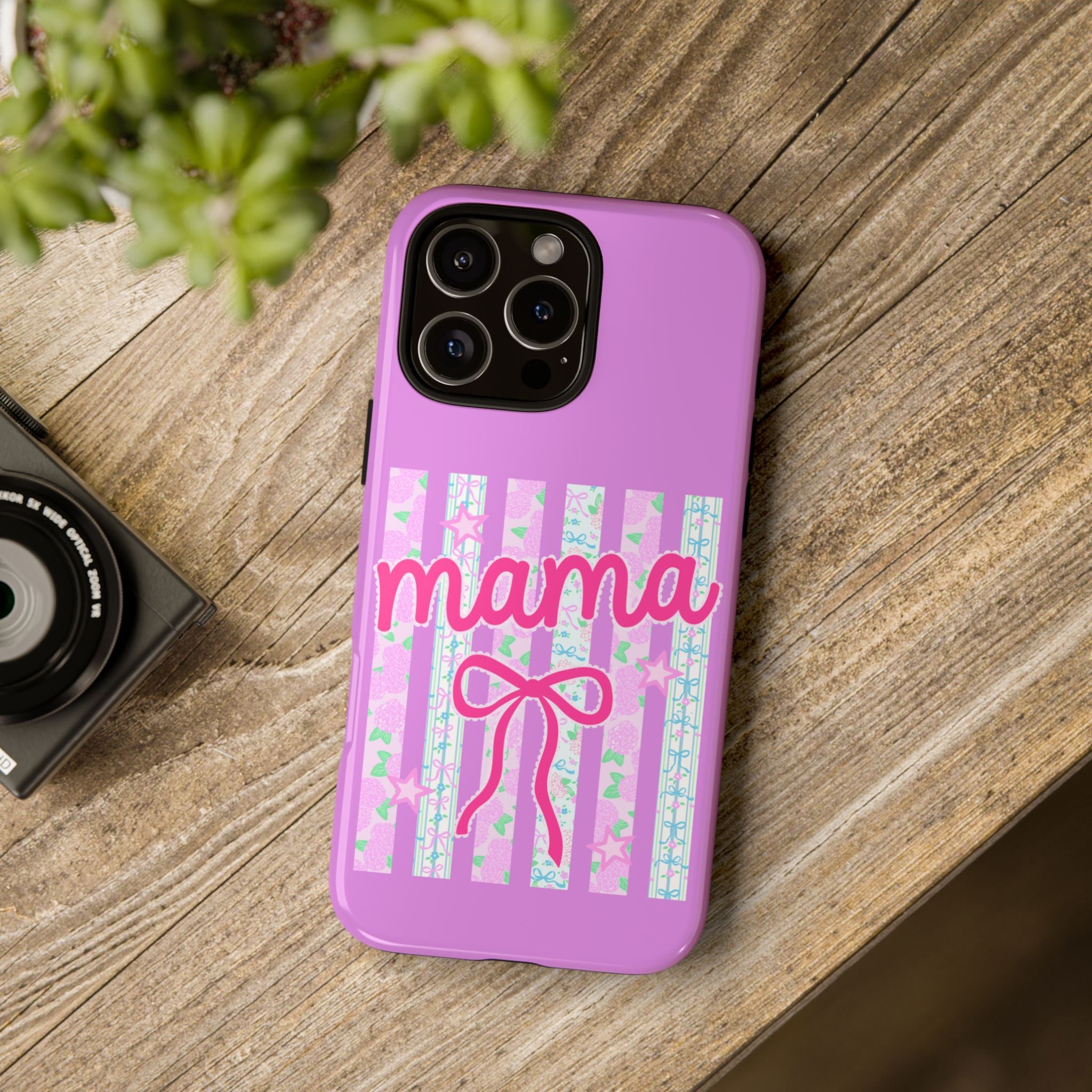 Mama Script Bow phone case