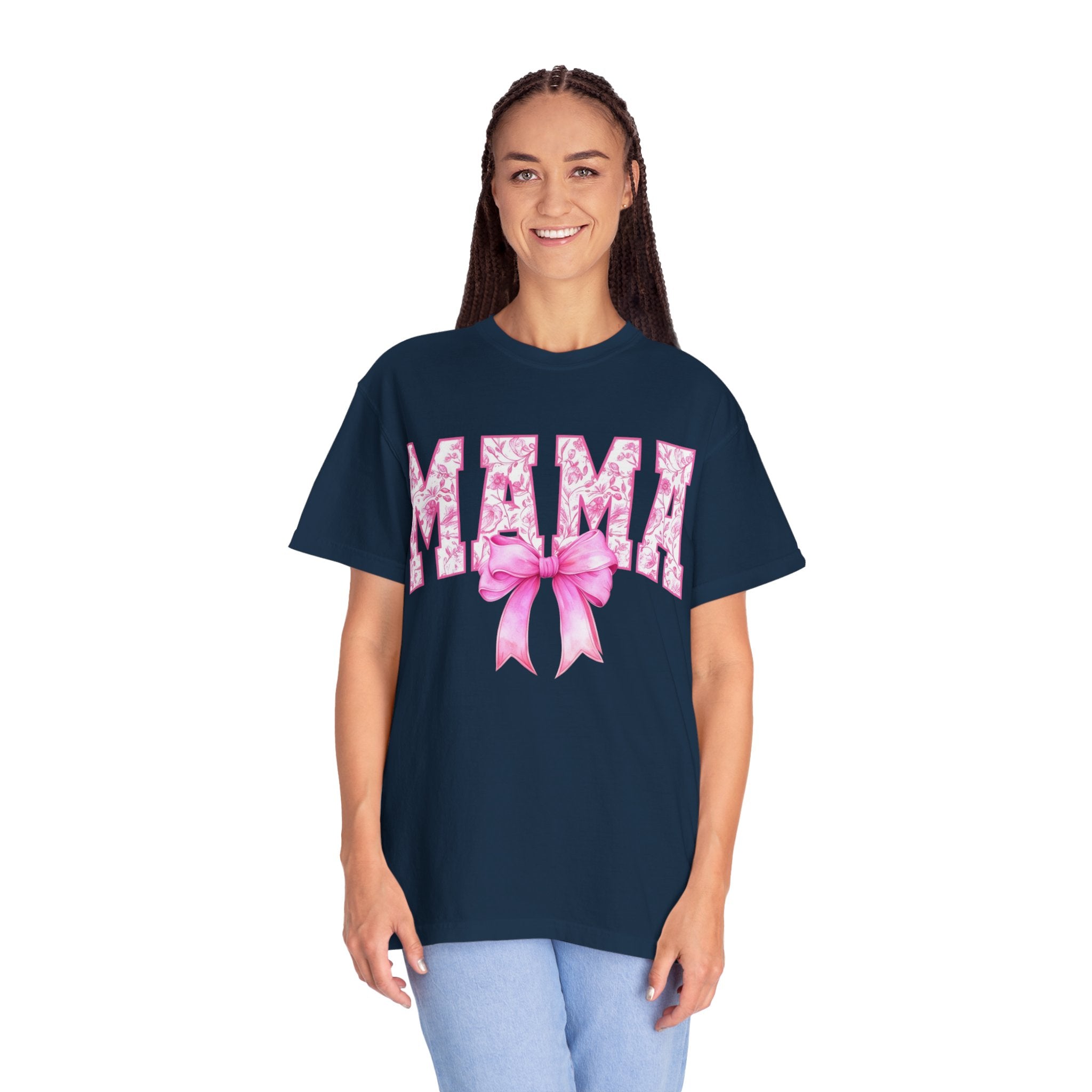 Comfort colors MAMA Pink Floral Tshirt