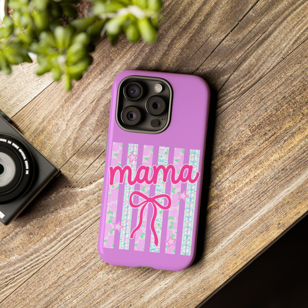 Mama Script Bow phone case