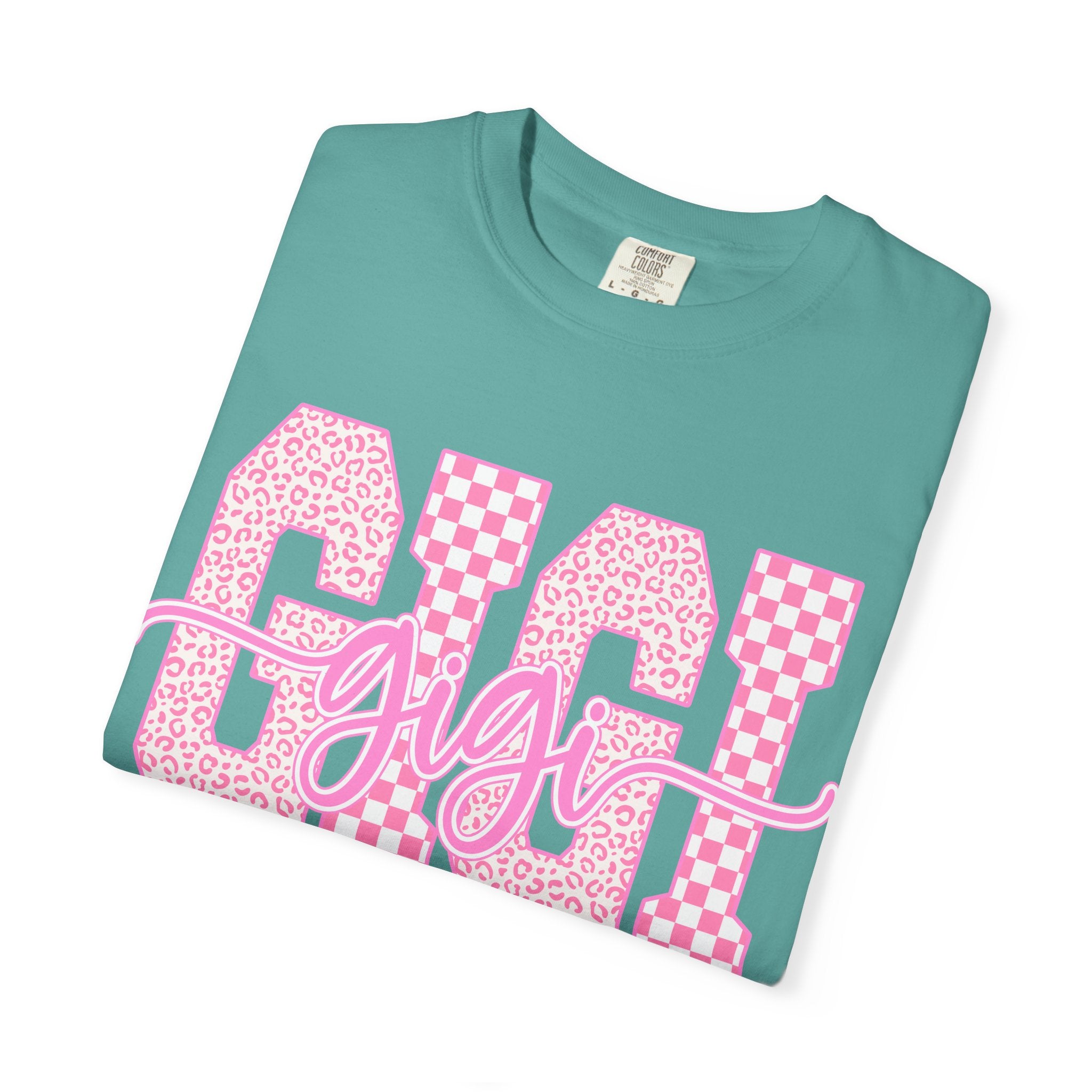 Mom 'Gigi' Pink Pattern Graphic T-Shirt