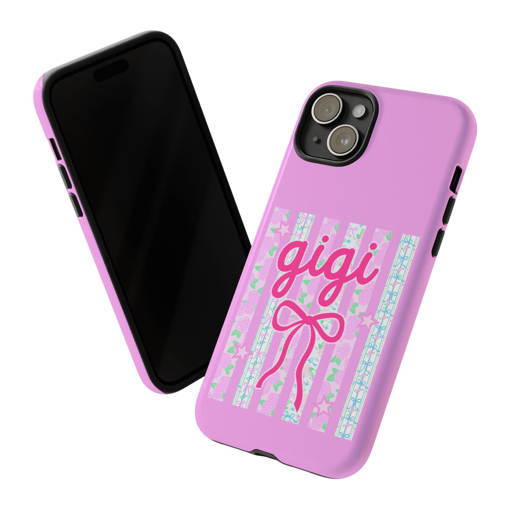 Gigi Pink Floral Bow Tough Phone Case