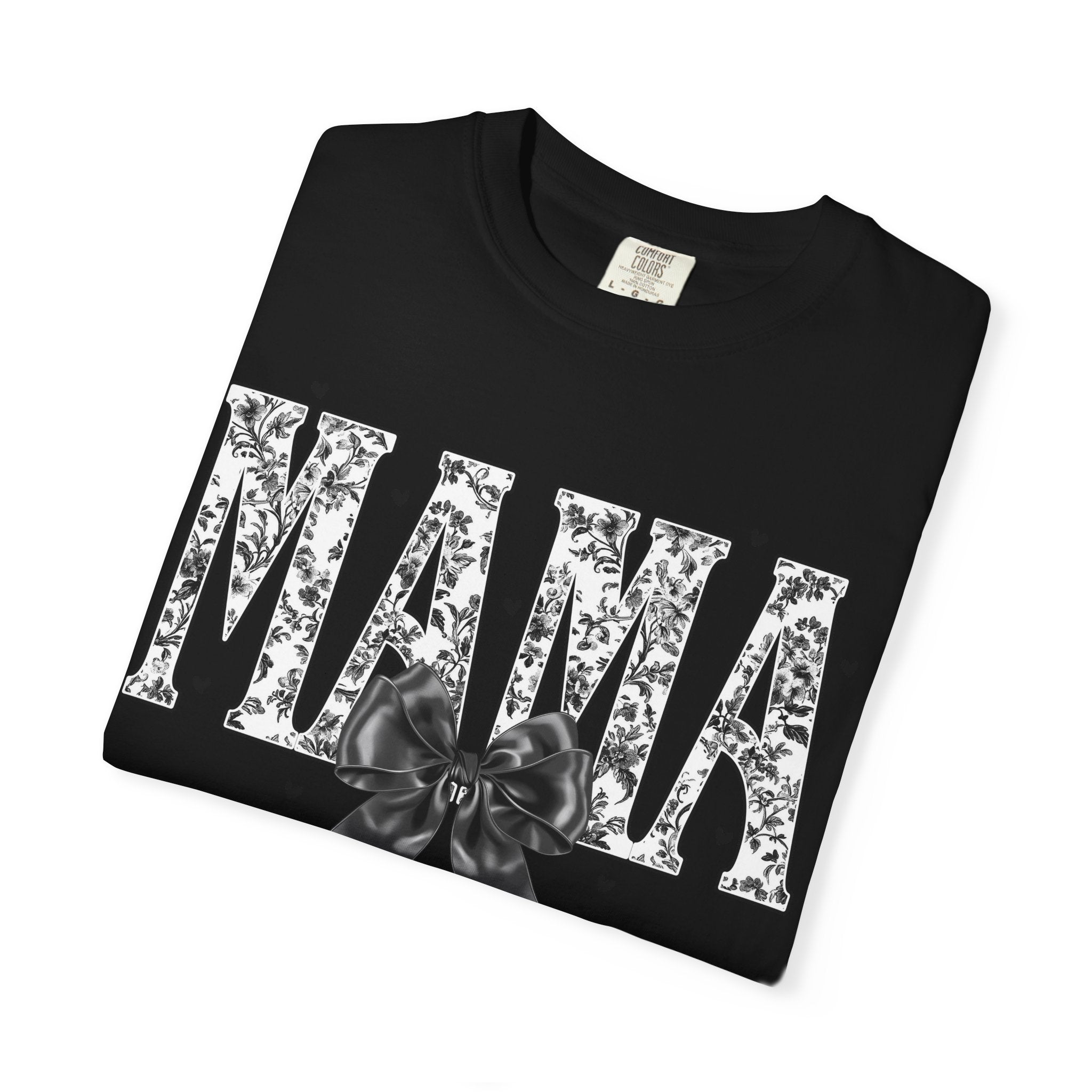 Comfort colors Mama Floral Script T‑Shirt