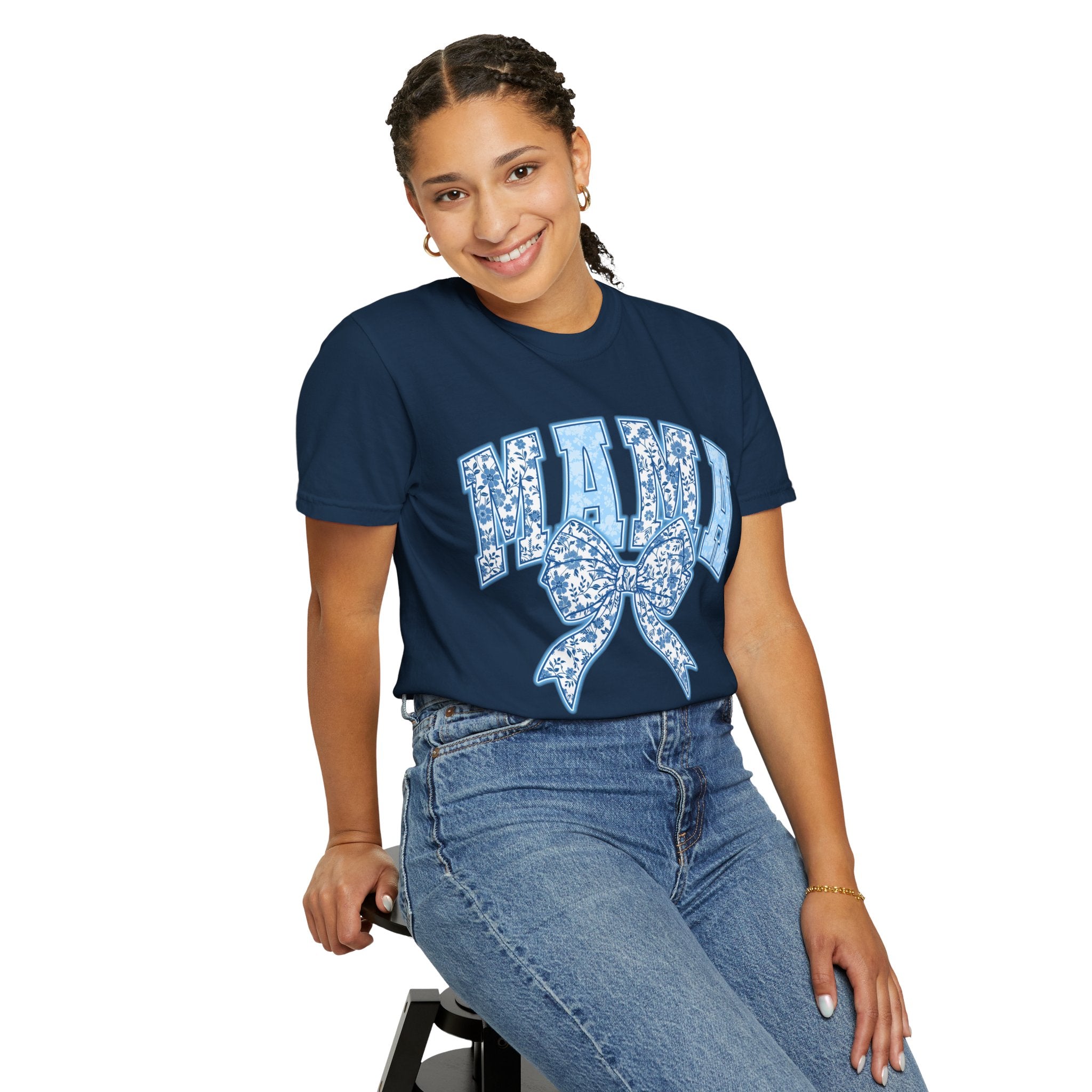 Comfort colors Mama Blue Tshirt