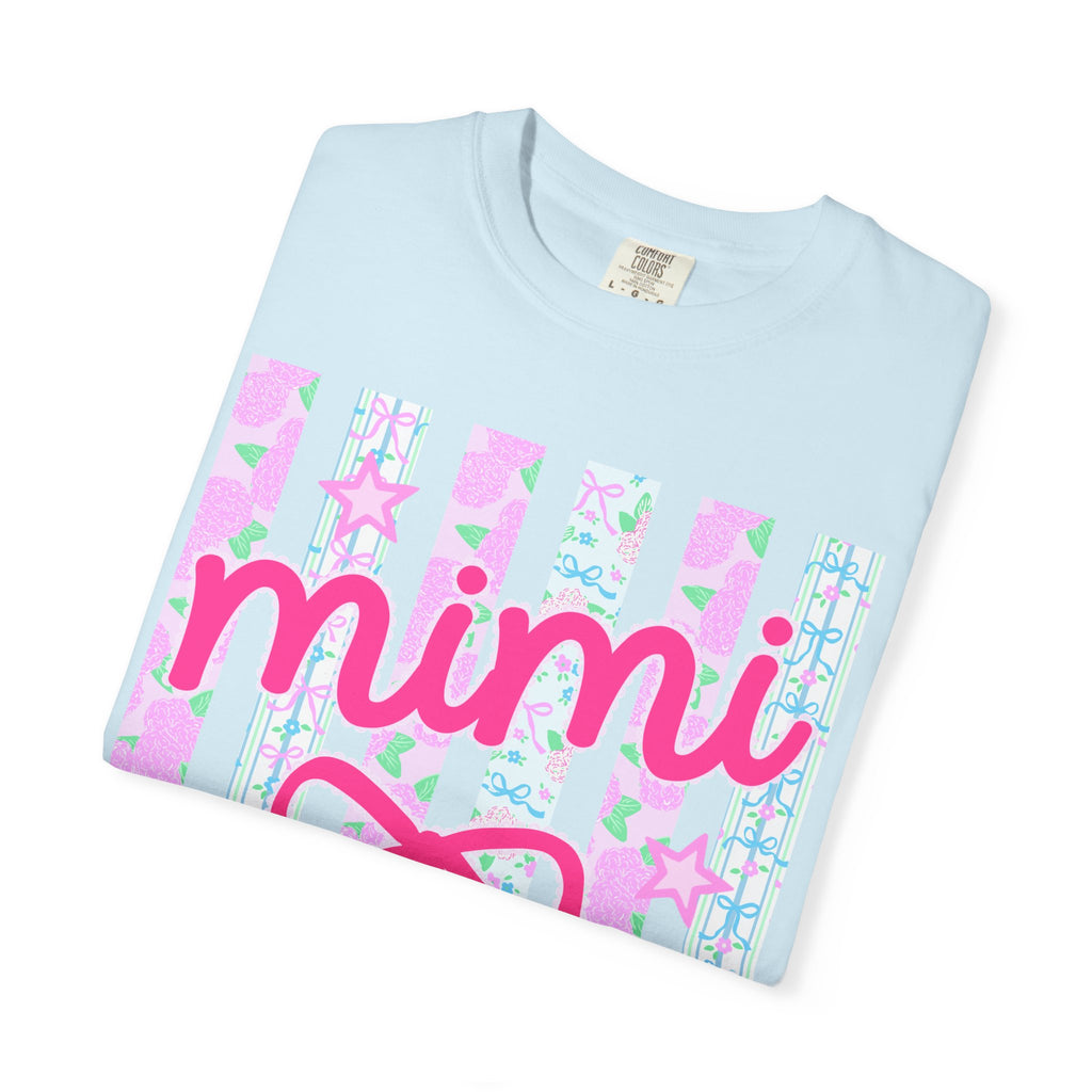 Mimi Pink Bow T-Shirt — Cute Pastel Stars & Stripes Graphic Tee