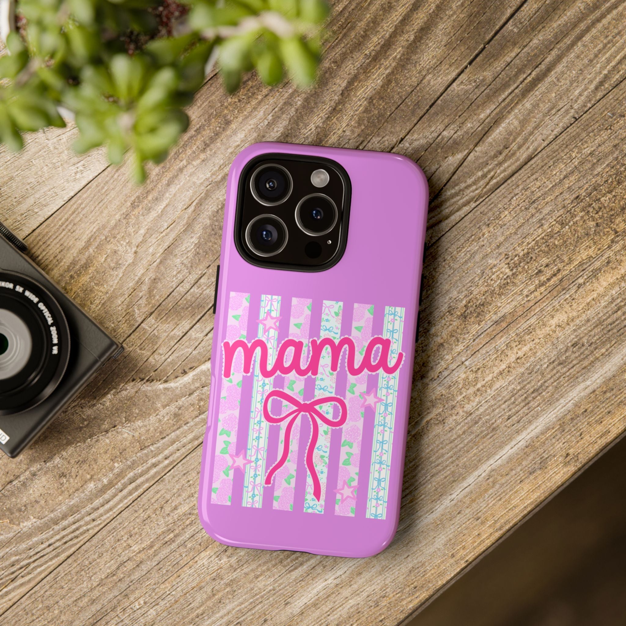 Mama Script Bow phone case
