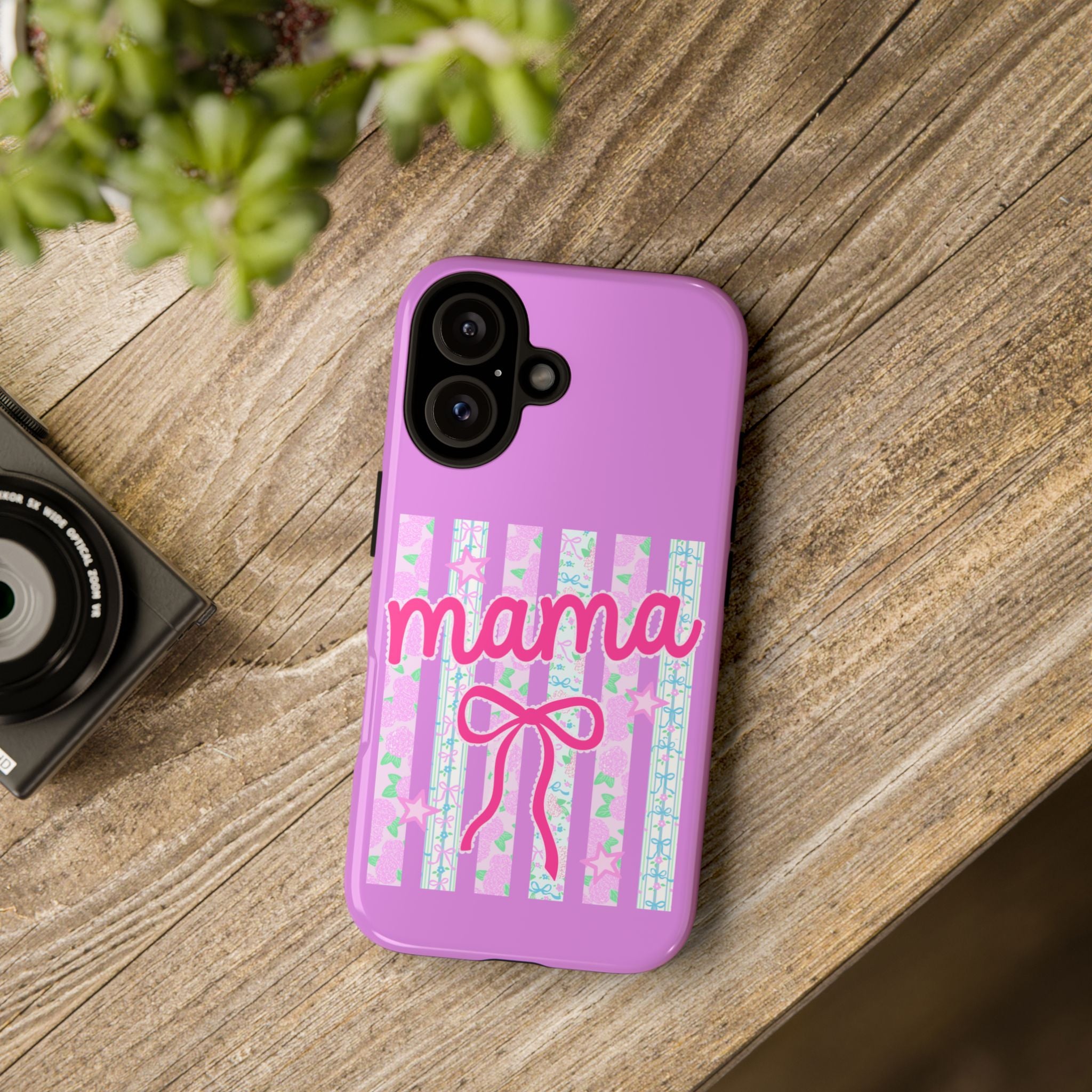 Mama Script Bow phone case