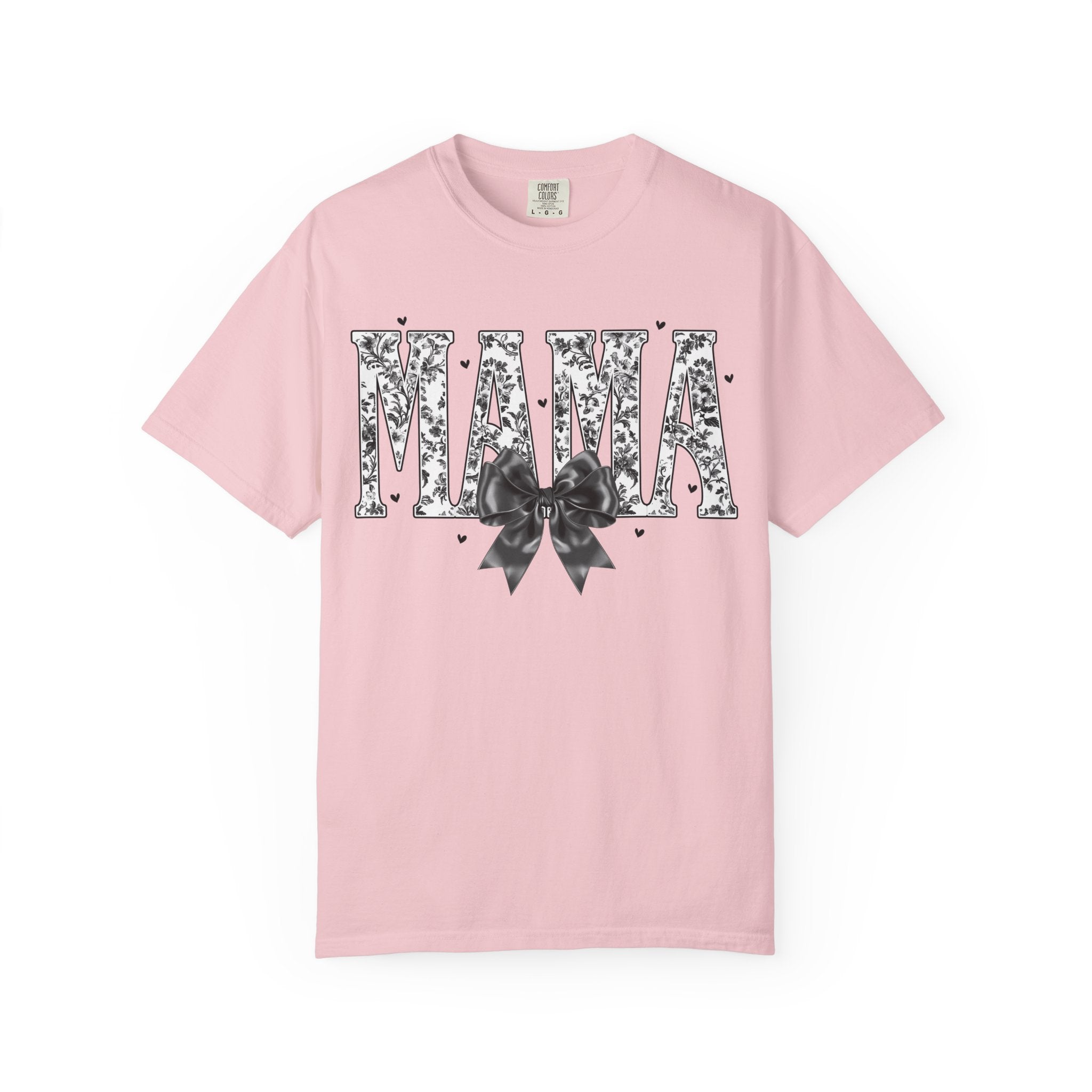 Comfort colors Mama Floral Script T‑Shirt