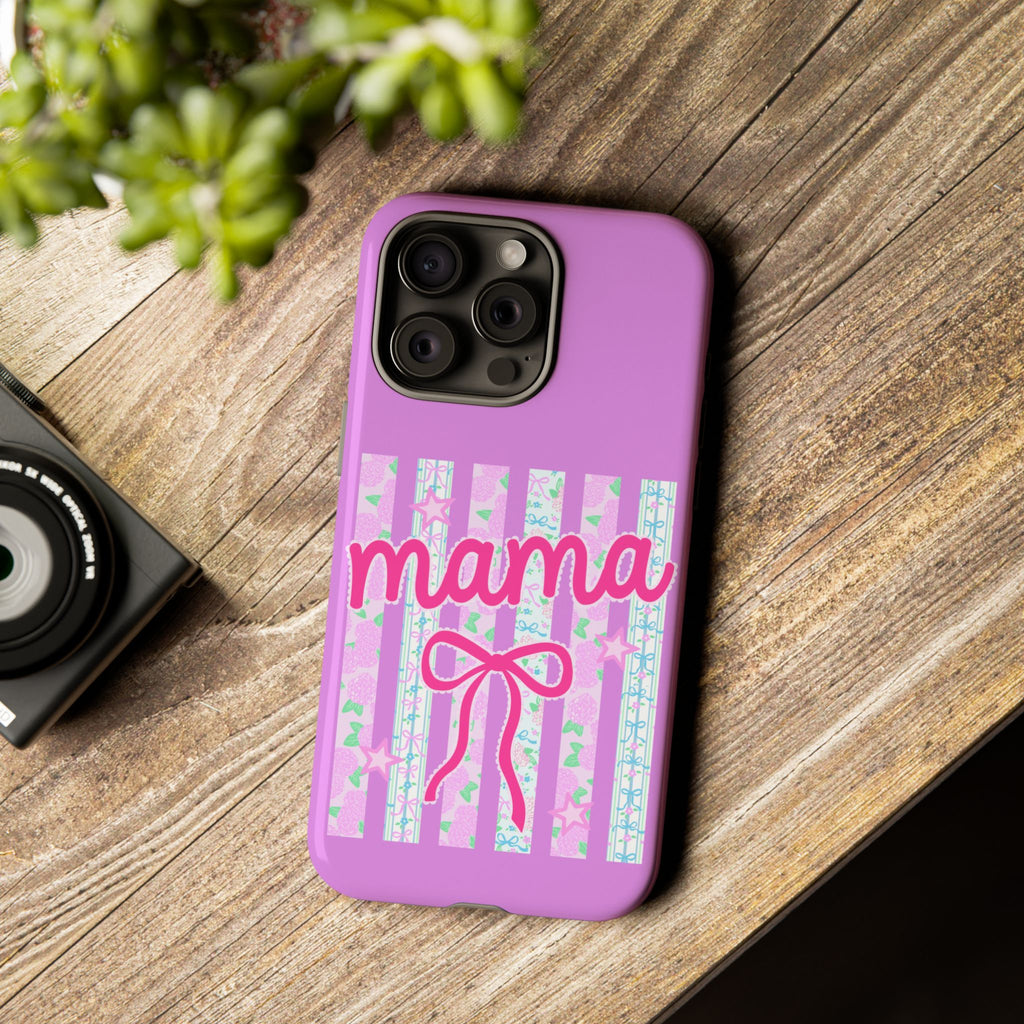 Mama Script Bow phone case