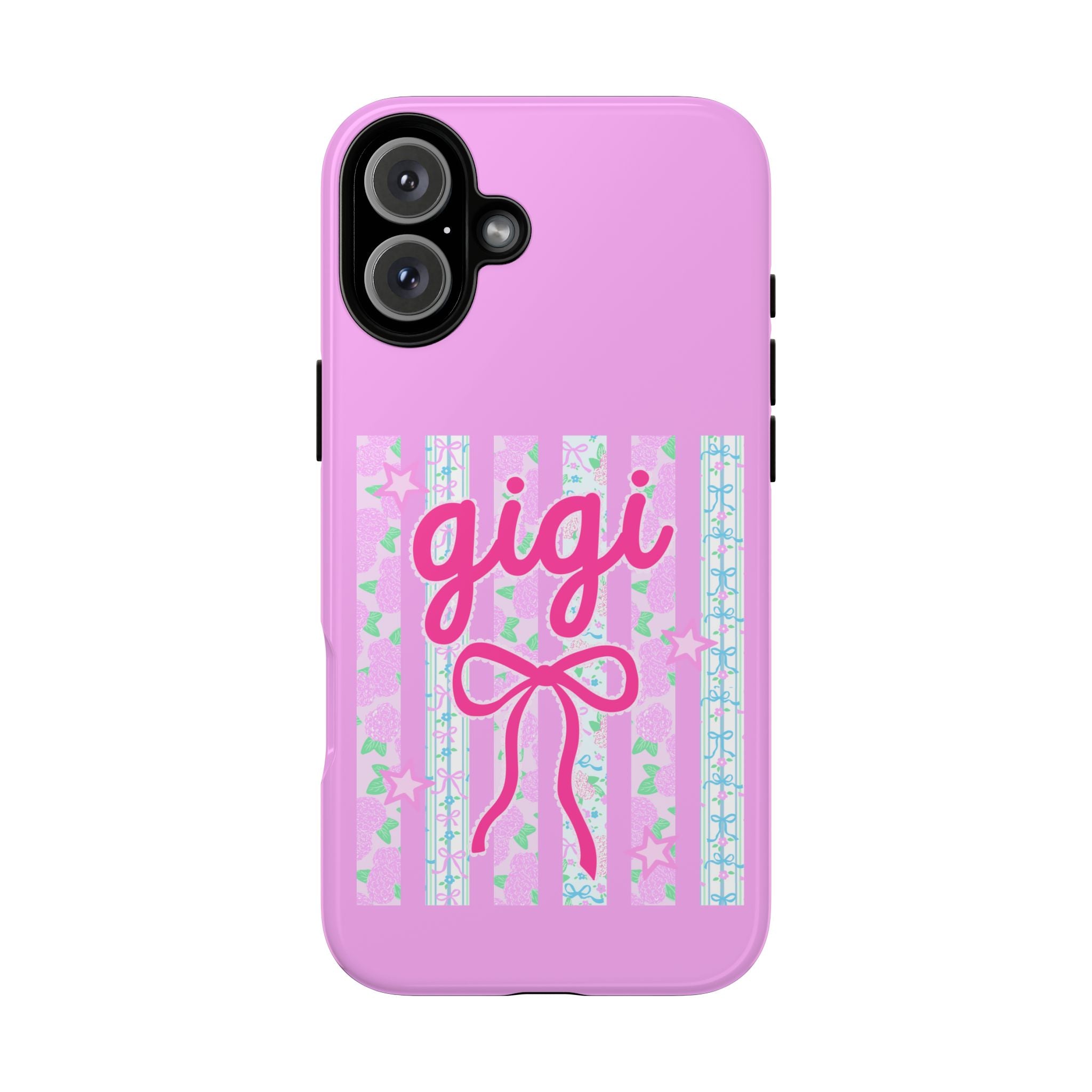 Gigi Pink Floral Bow Tough Phone Case