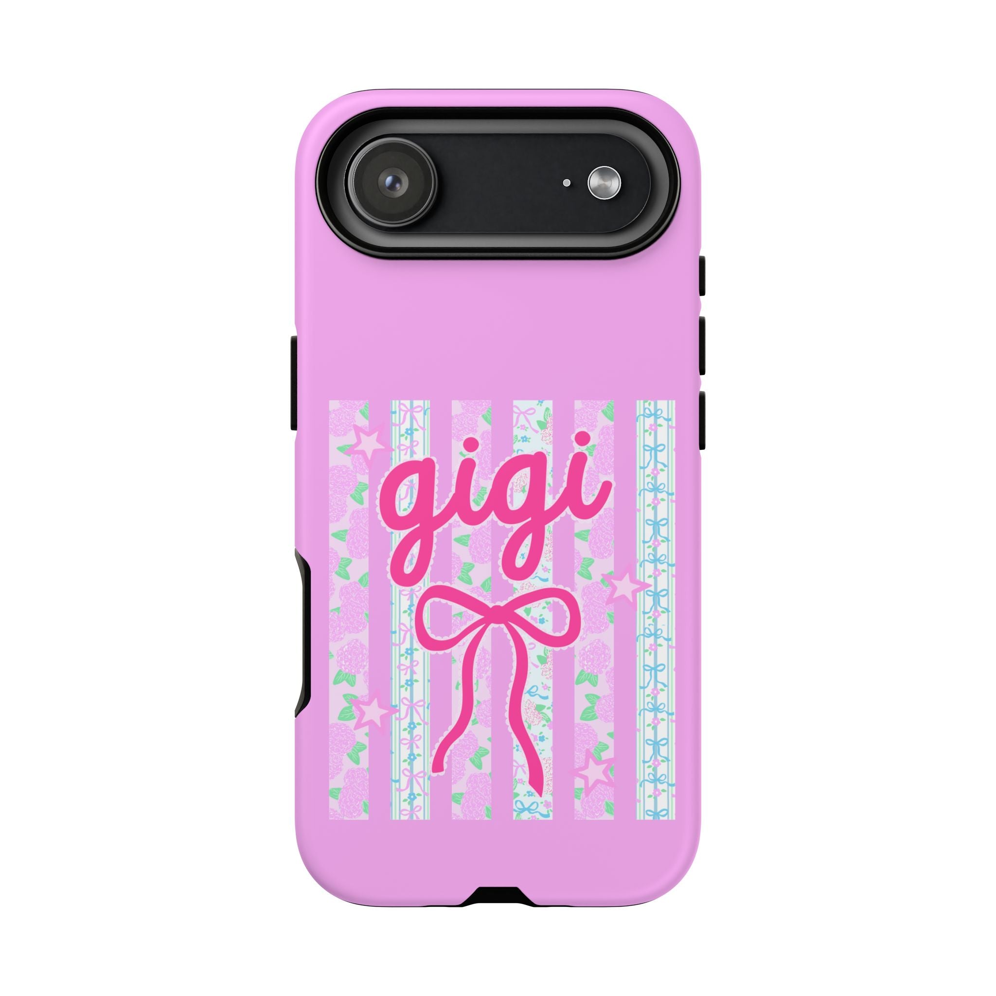 Gigi Pink Floral Bow Tough Phone Case
