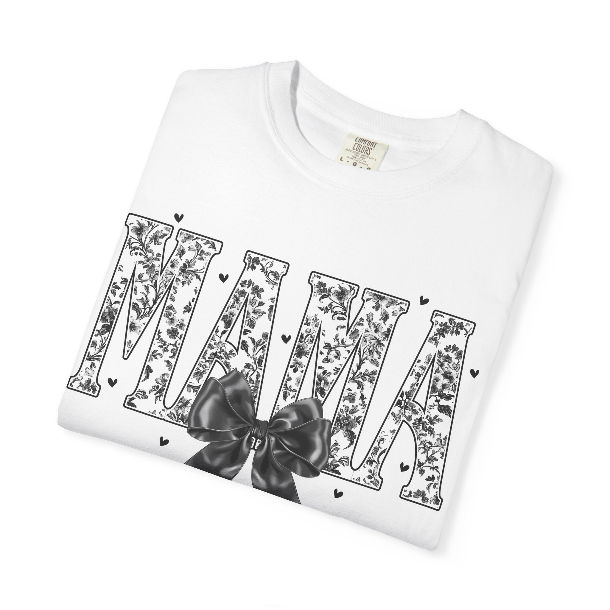 Comfort colors Mama Floral Script T‑Shirt