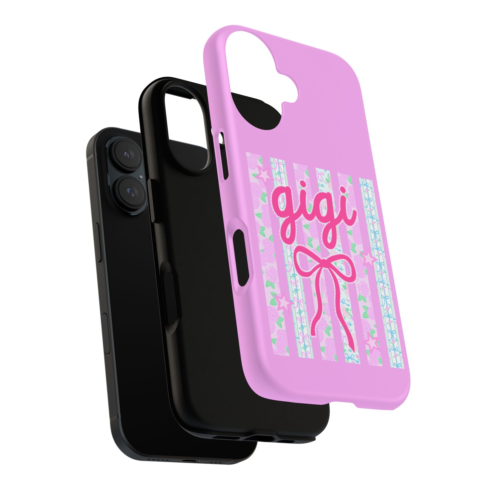 Gigi Pink Floral Bow Tough Phone Case