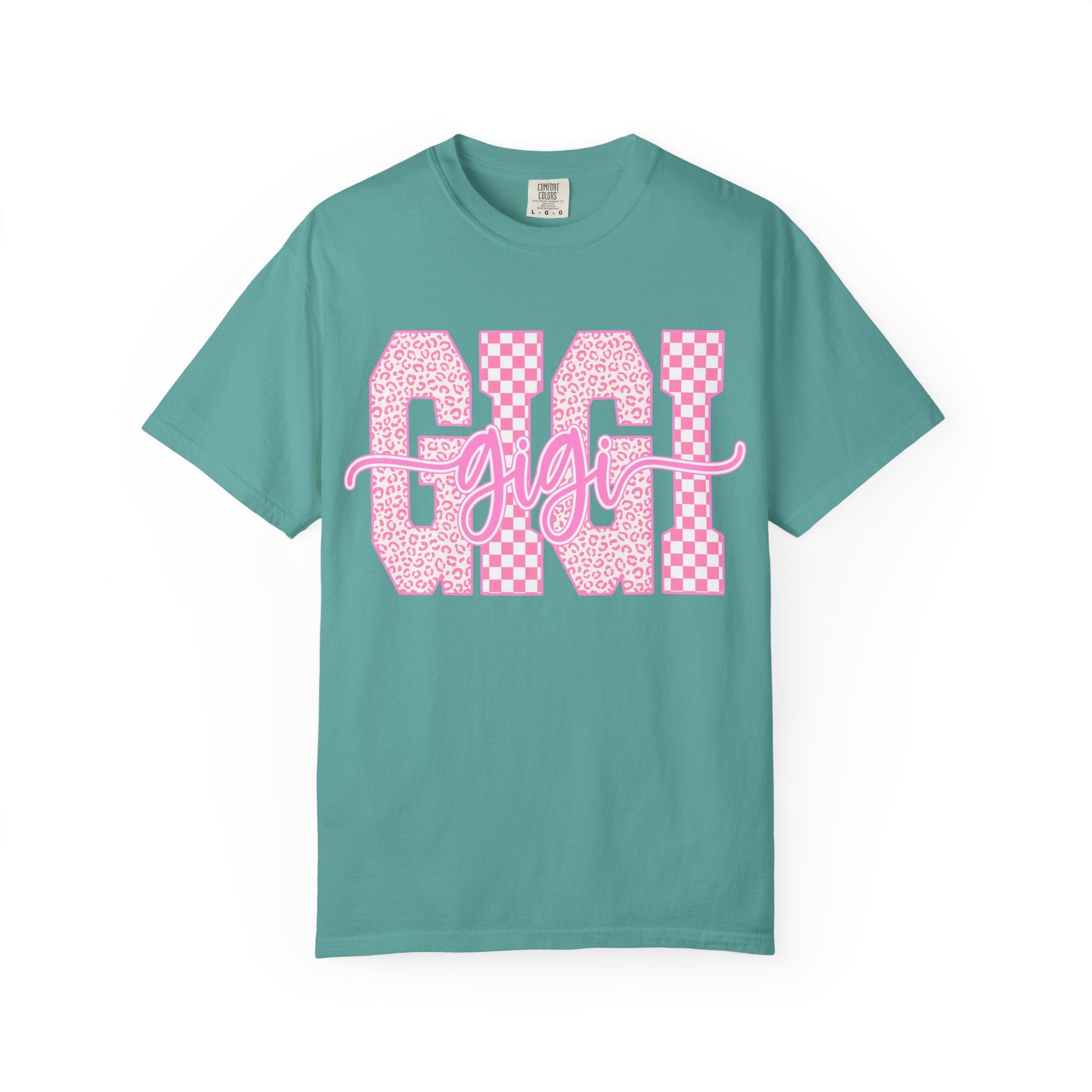 Mom 'Gigi' Pink Pattern Graphic T-Shirt