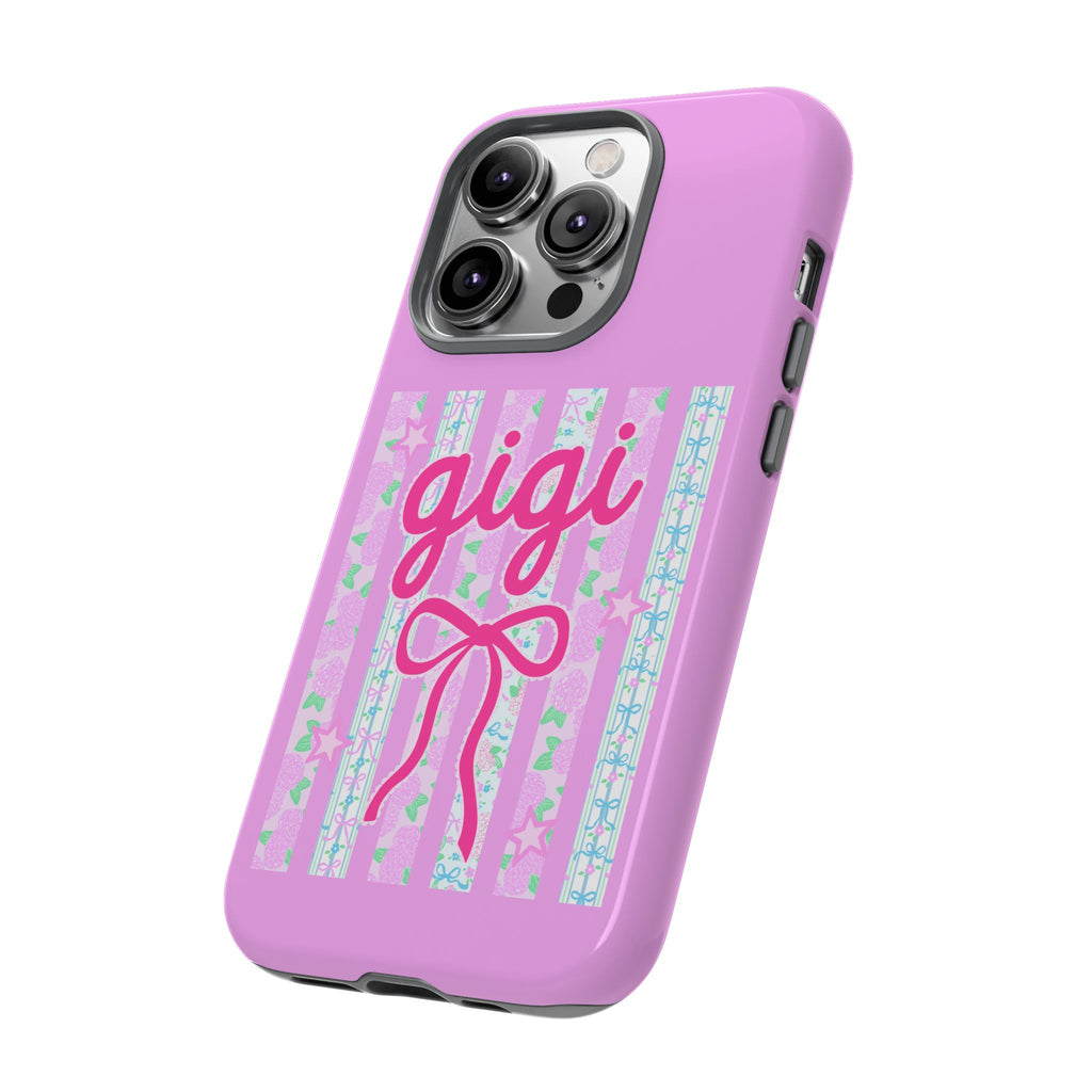 Gigi Pink Floral Bow Tough Phone Case
