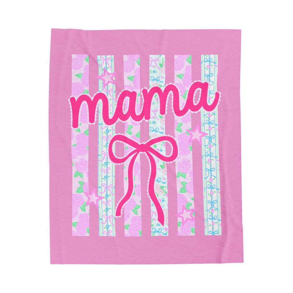 Mama with bow blanket