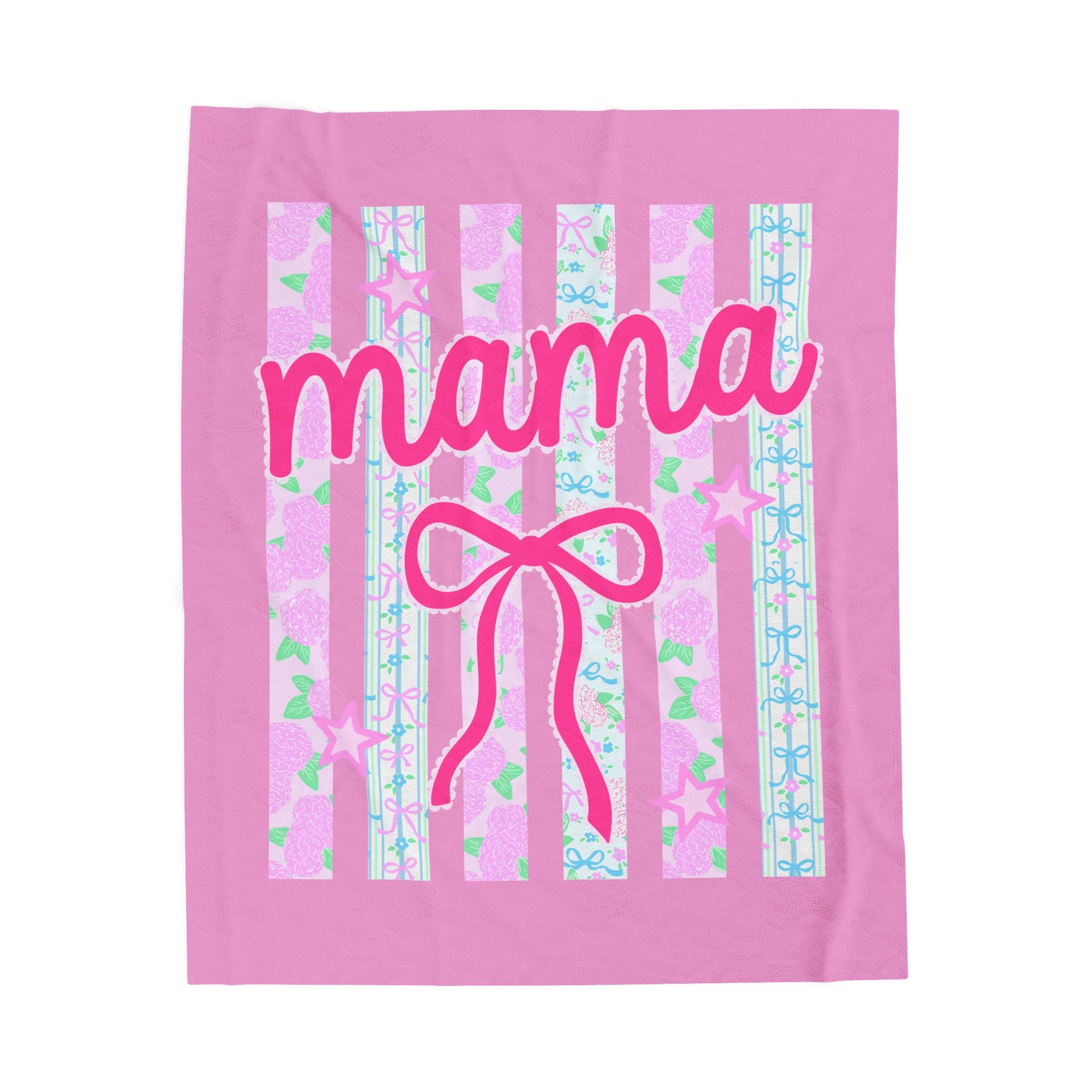 Mama with bow blanket