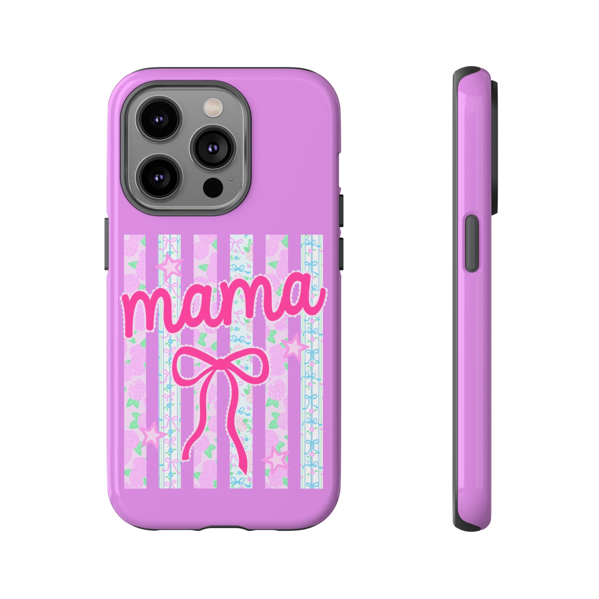 Mama Script Bow phone case