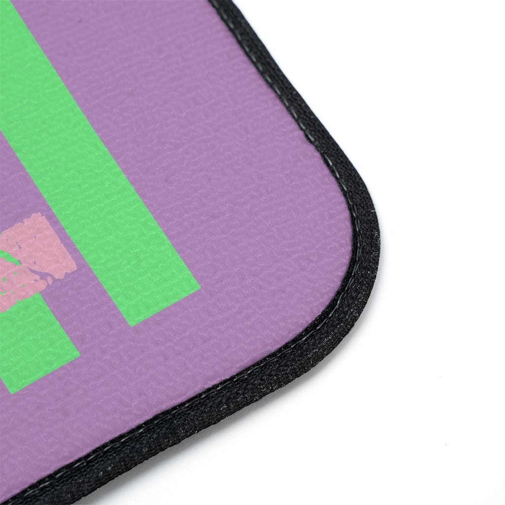 Salty Soul car floor mat | purple green striped graphic