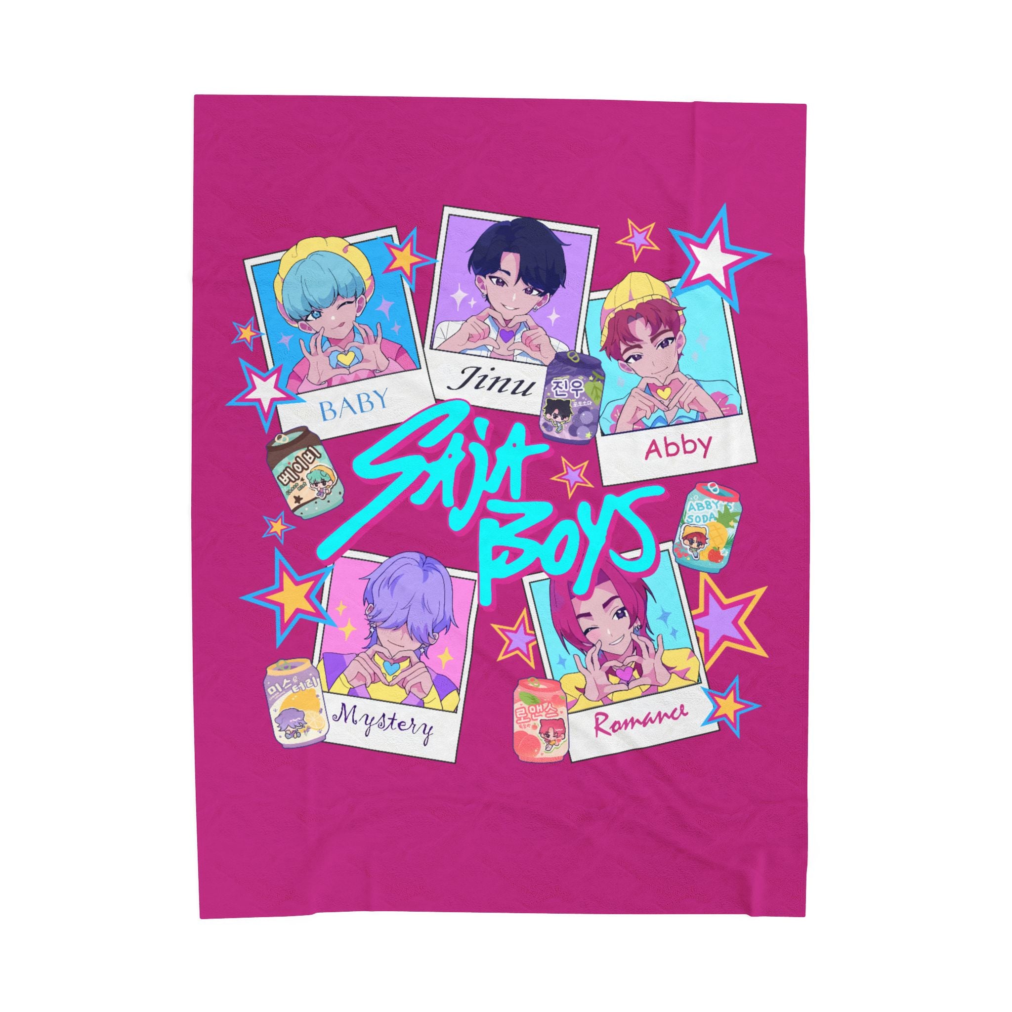 Plush K Pop Blanket - Saja Boys Design