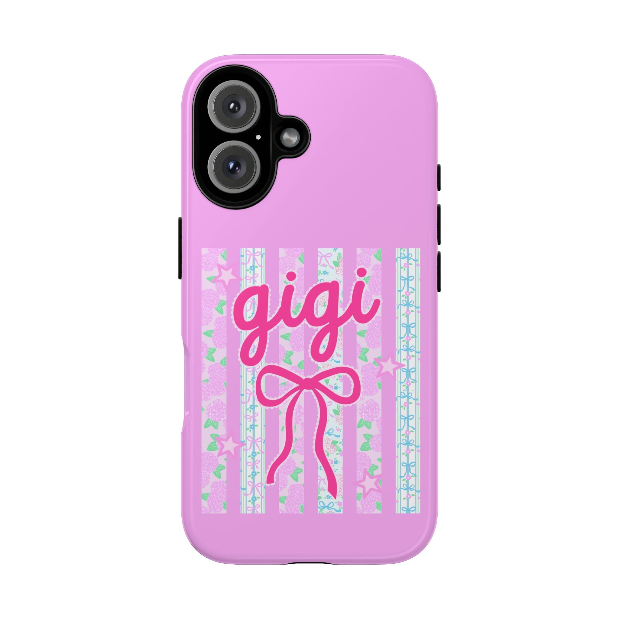 Gigi Pink Floral Bow Tough Phone Case