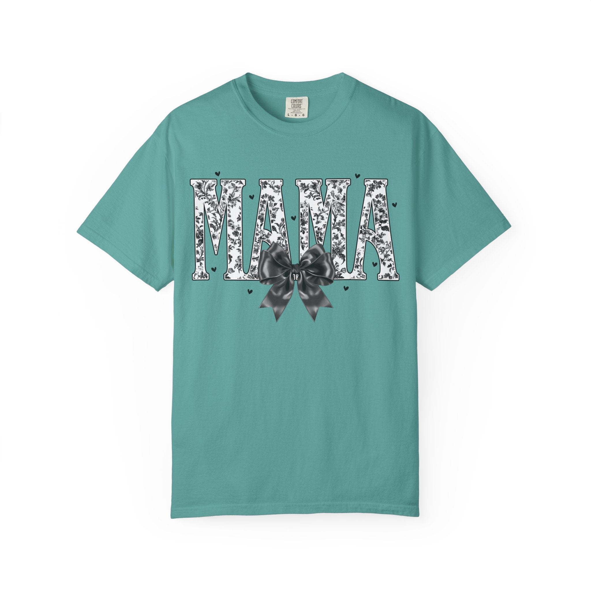 Comfort colors Mama Floral Script T‑Shirt