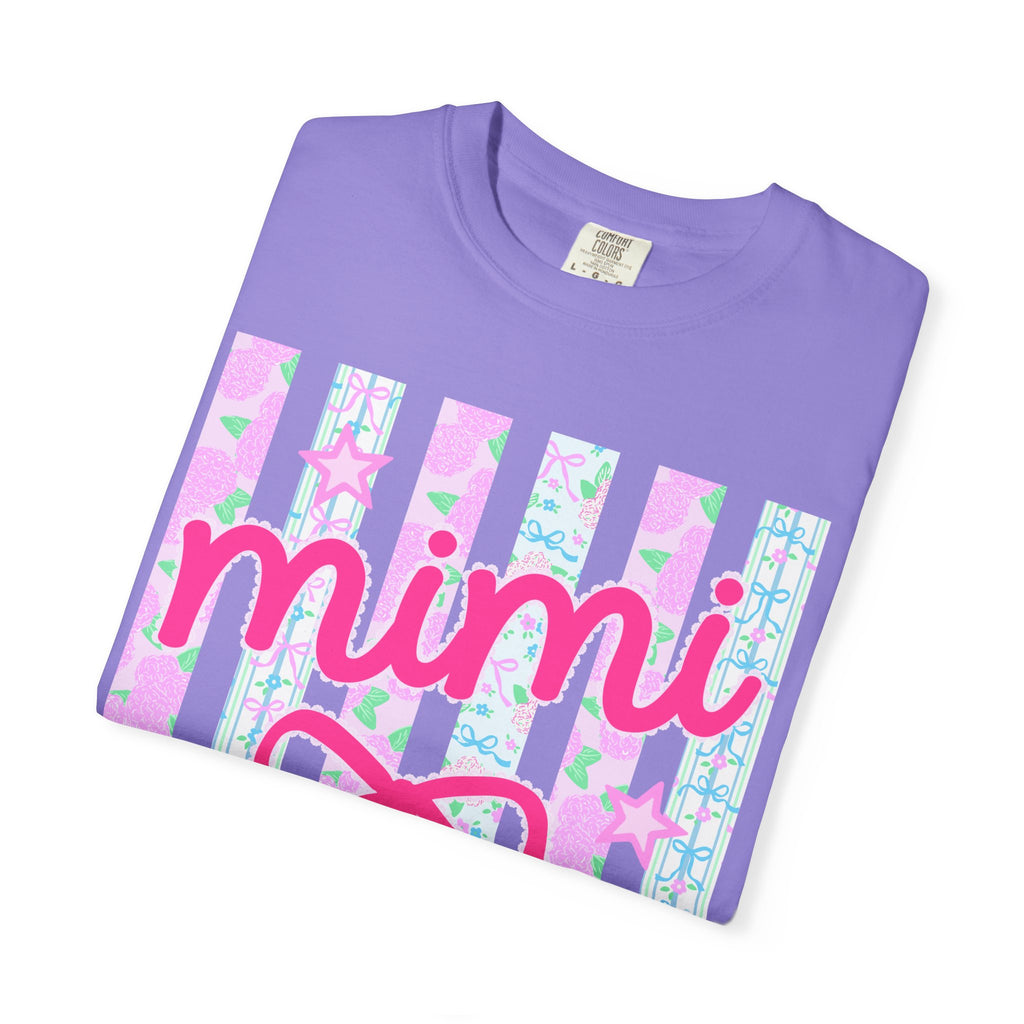 Mimi Pink Bow T-Shirt — Cute Pastel Stars & Stripes Graphic Tee
