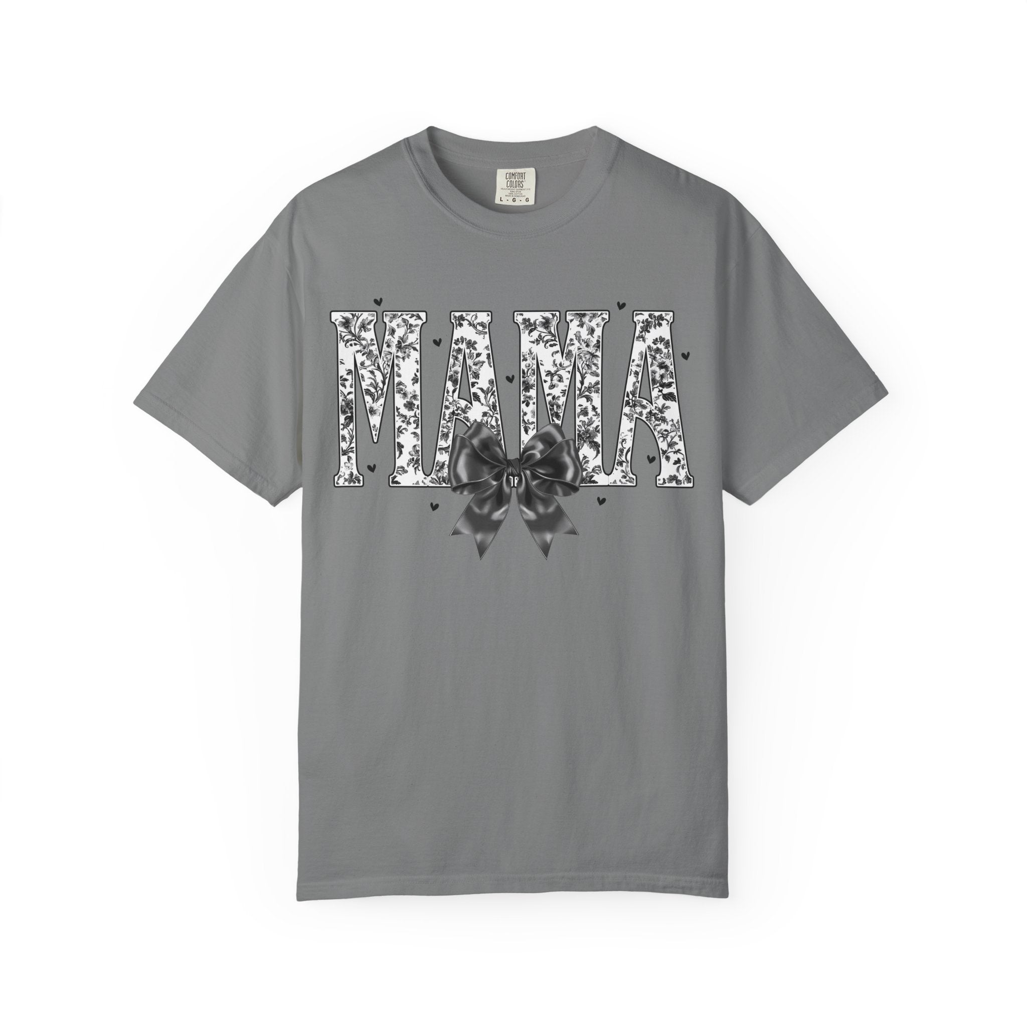 Comfort colors Mama Floral Script T‑Shirt