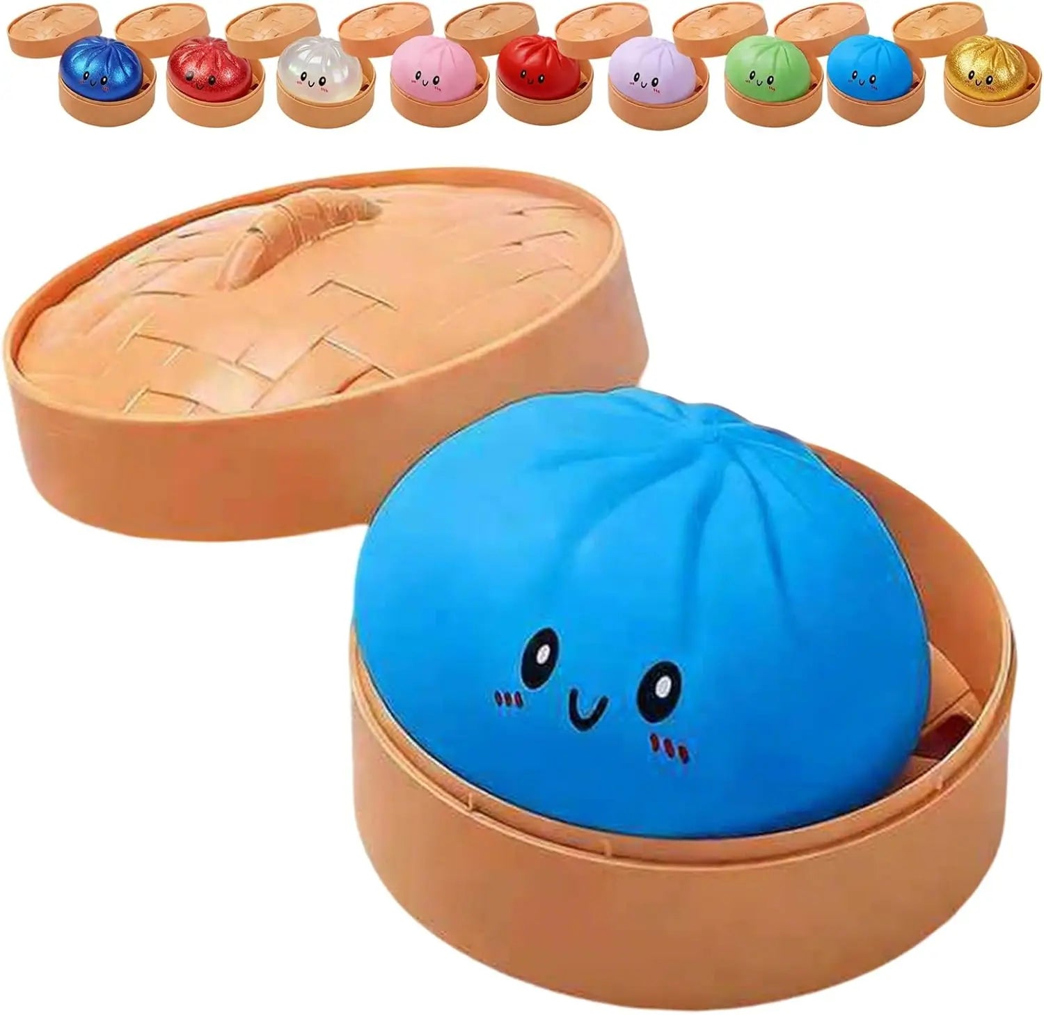 Glitter Dumpling Glitter Dumpling Squishy with Box Dumplings Sensory Squeeze Toy for Stress Relief