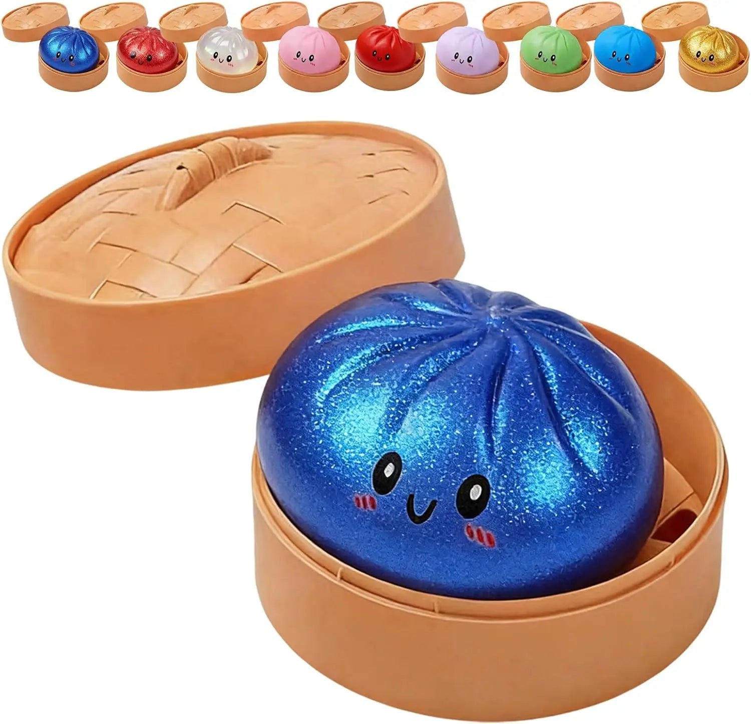 Glitter Dumpling Glitter Dumpling Squishy with Box Dumplings Sensory Squeeze Toy for Stress Relief