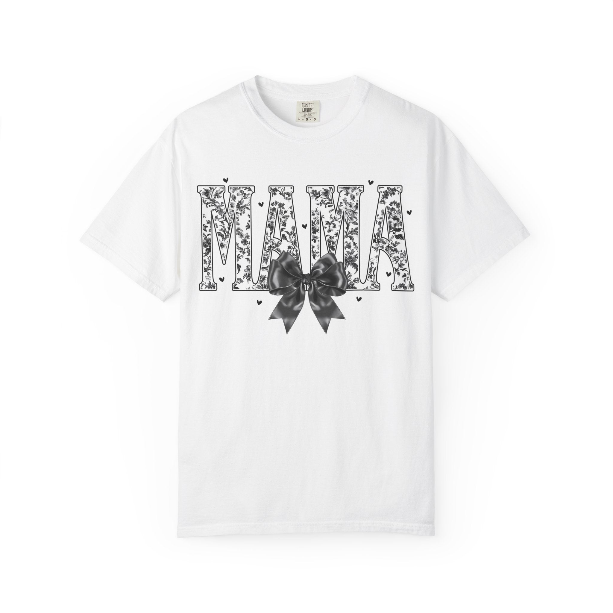 Comfort colors Mama Floral Script T‑Shirt