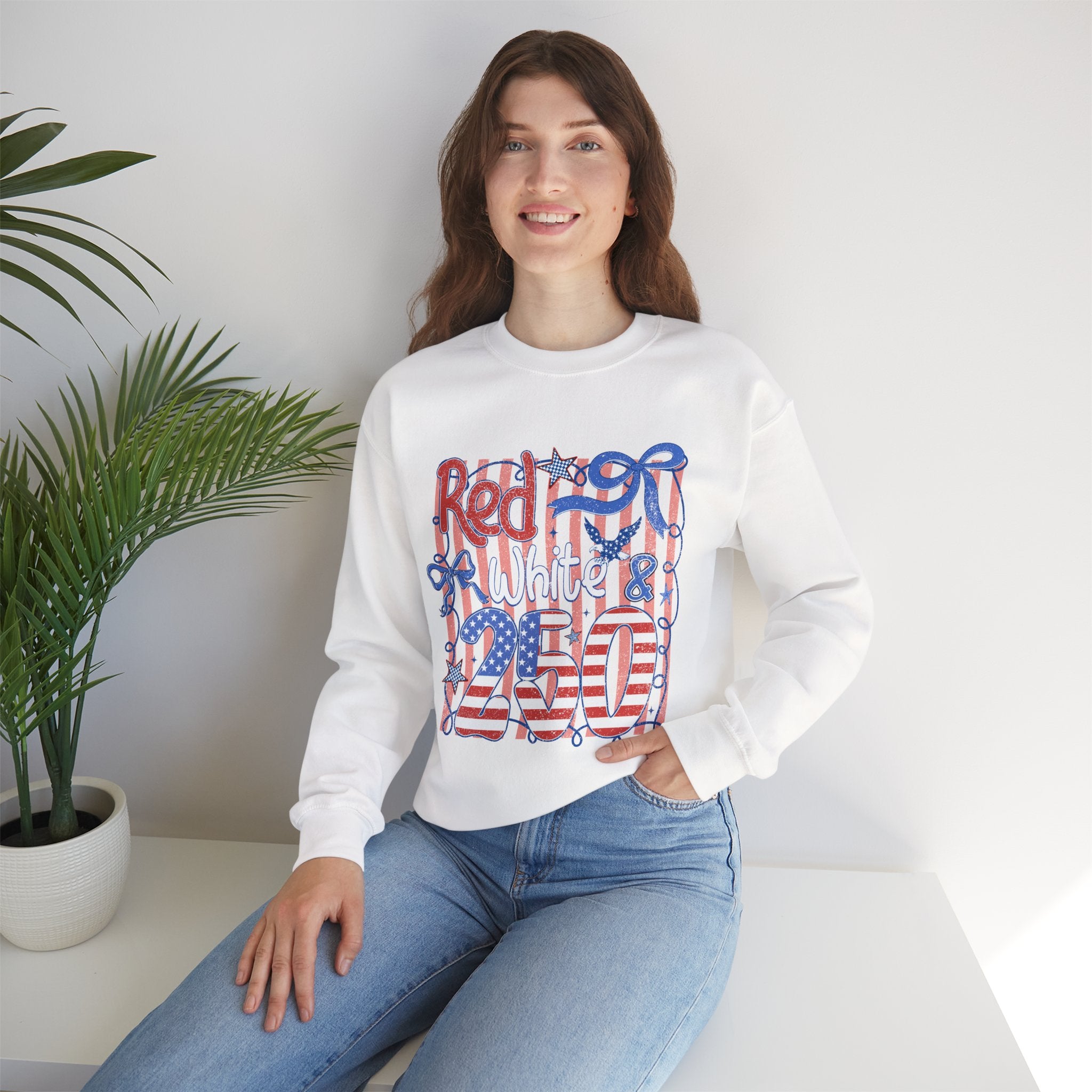 Red White & 4th Crewneck Sweatshirt