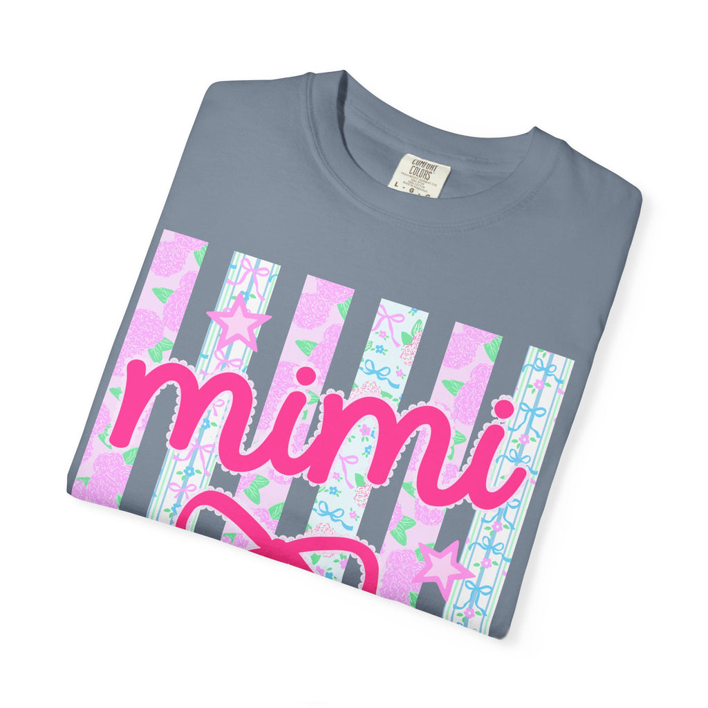 Mimi Pink Bow T-Shirt — Cute Pastel Stars & Stripes Graphic Tee
