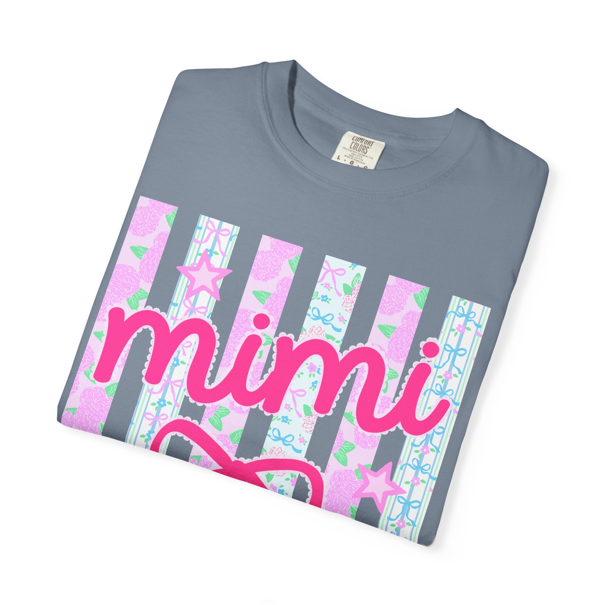 Mimi Pink Bow T-Shirt — Cute Pastel Stars & Stripes Graphic Tee