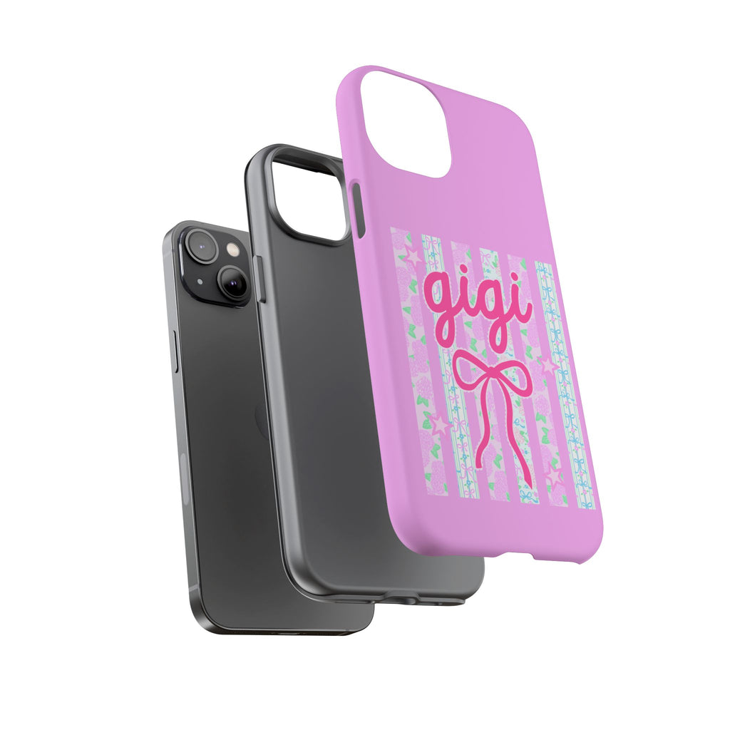 Gigi Pink Floral Bow Tough Phone Case