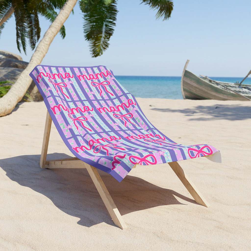 Mama Script Beach Towel